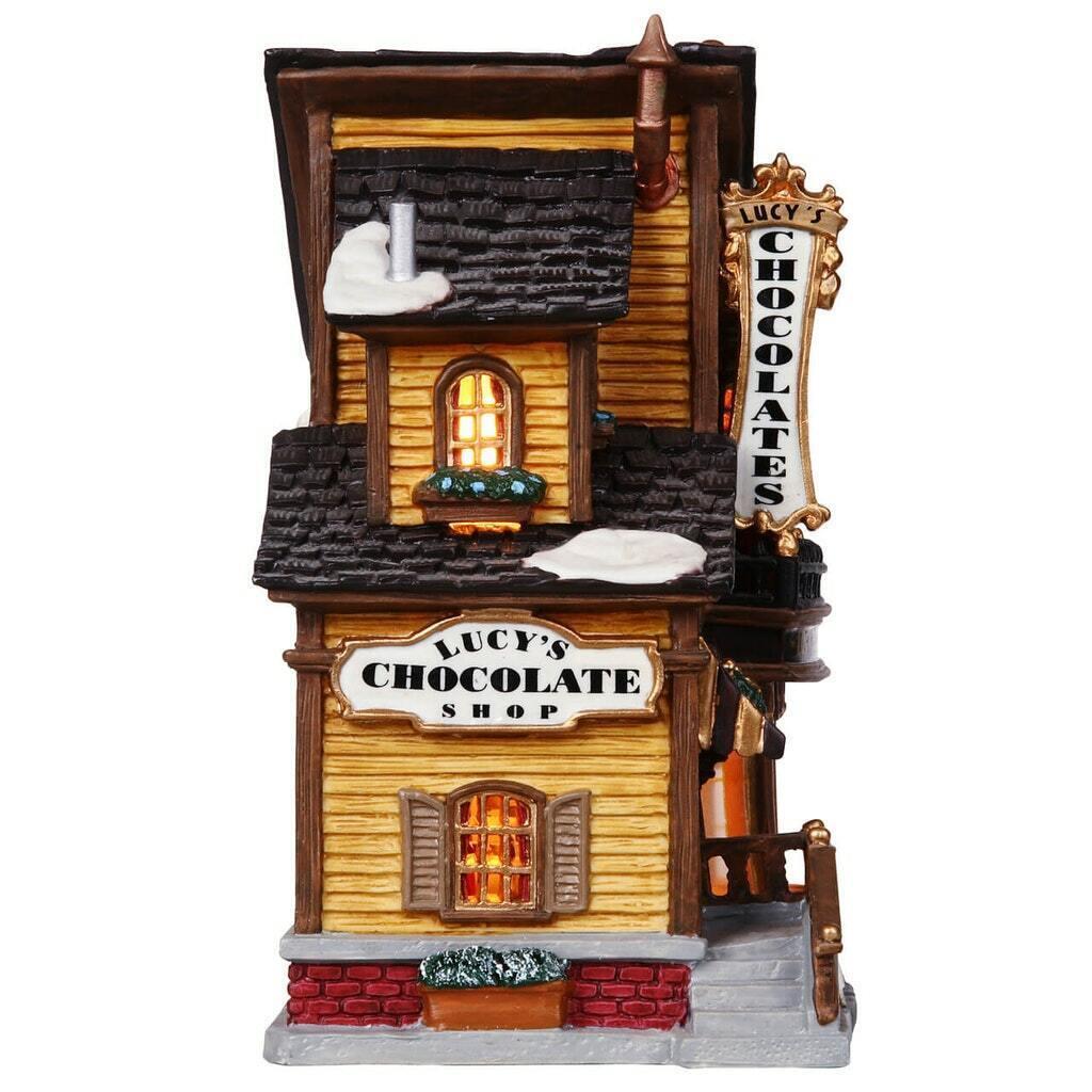 Lemax Christmas LUCY’S CHOCOLATE SHOP #45052 NRFB Caddington Vlg Interior Scene*