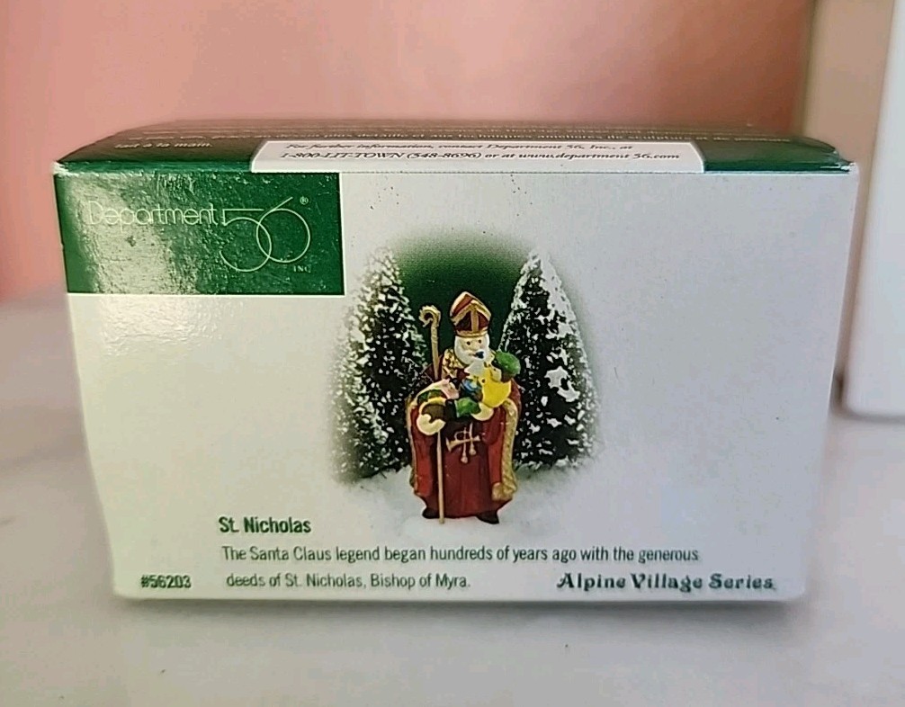 Dept. 56 Heritage & Alpine Village Porcelain Christmas Figures – Set of 4 In BOX