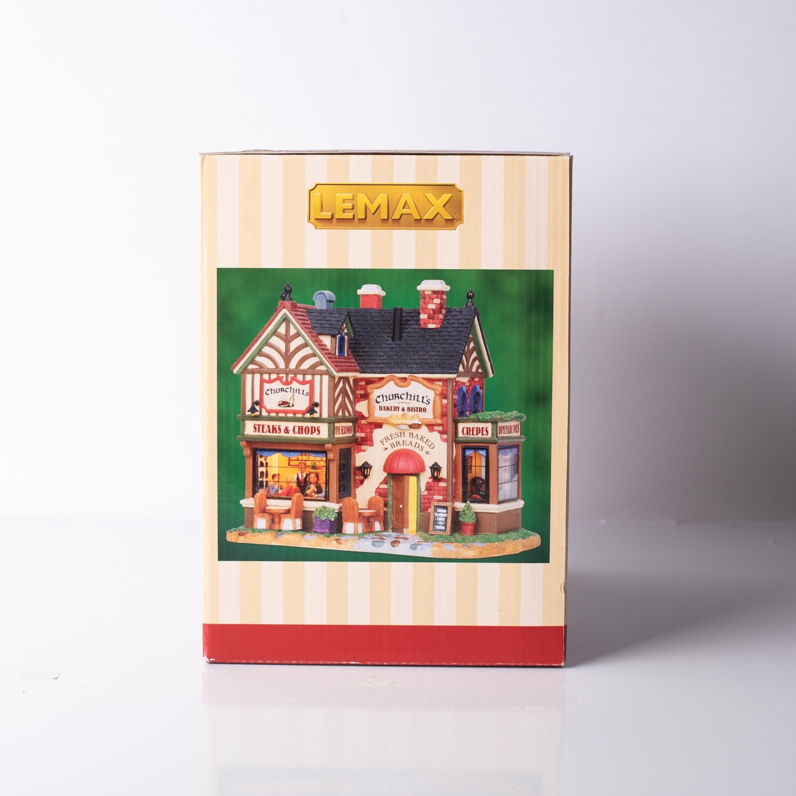 Lemax Churchills Bakery Bistro Lighted Building Holiday Display Retired 15223