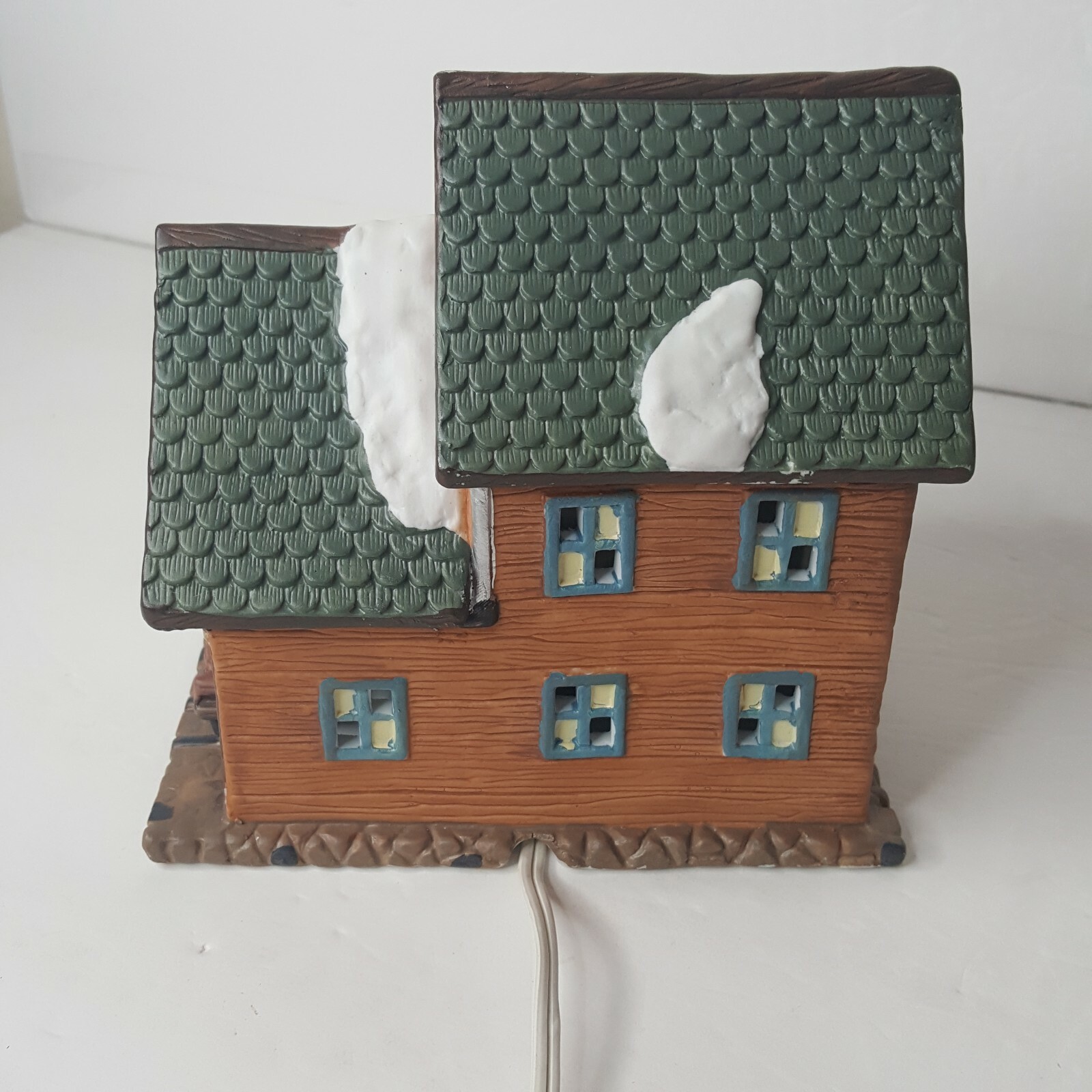 Dickens Keepsake Village Series Carpenter Wood Sawing Plant Lighted 1994