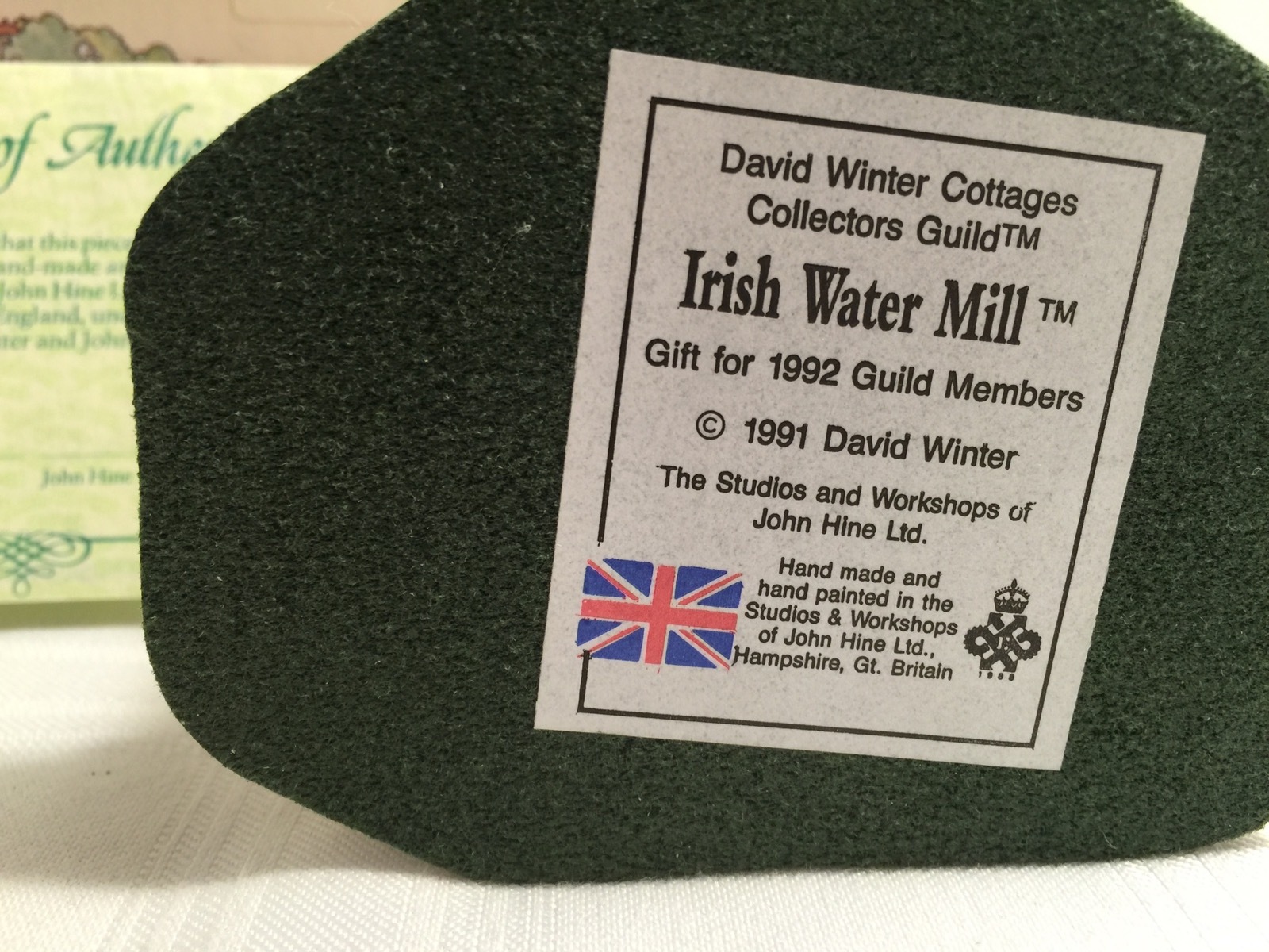 Irish Water Mill By David Winters Collectors Guild 1992 Box And Coa