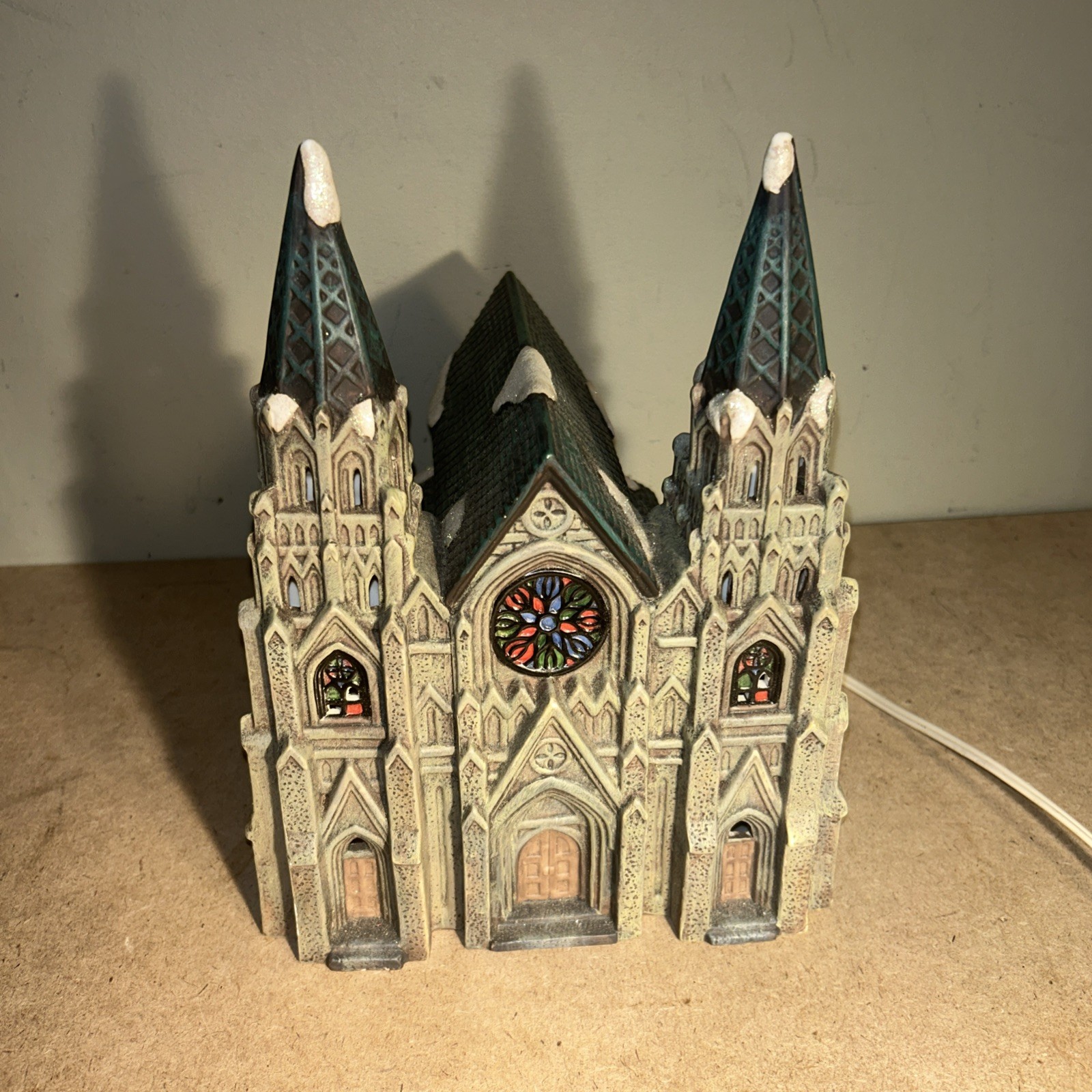 Canterbury Lane Church Santas Workbench Collection Lit Village House Christmas