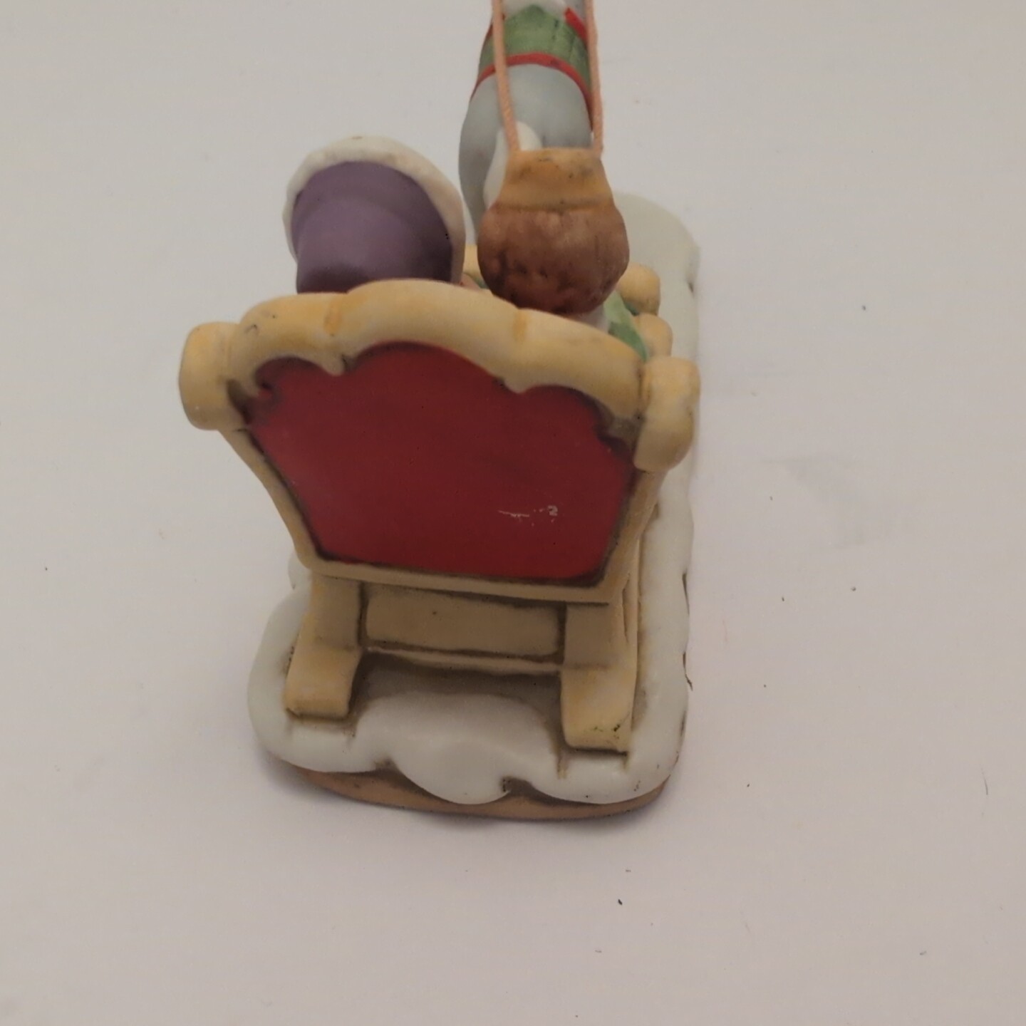 Vintage Lefton Geo Z Christmas Village Horse Drawn Sleigh Couple Figurine 06460