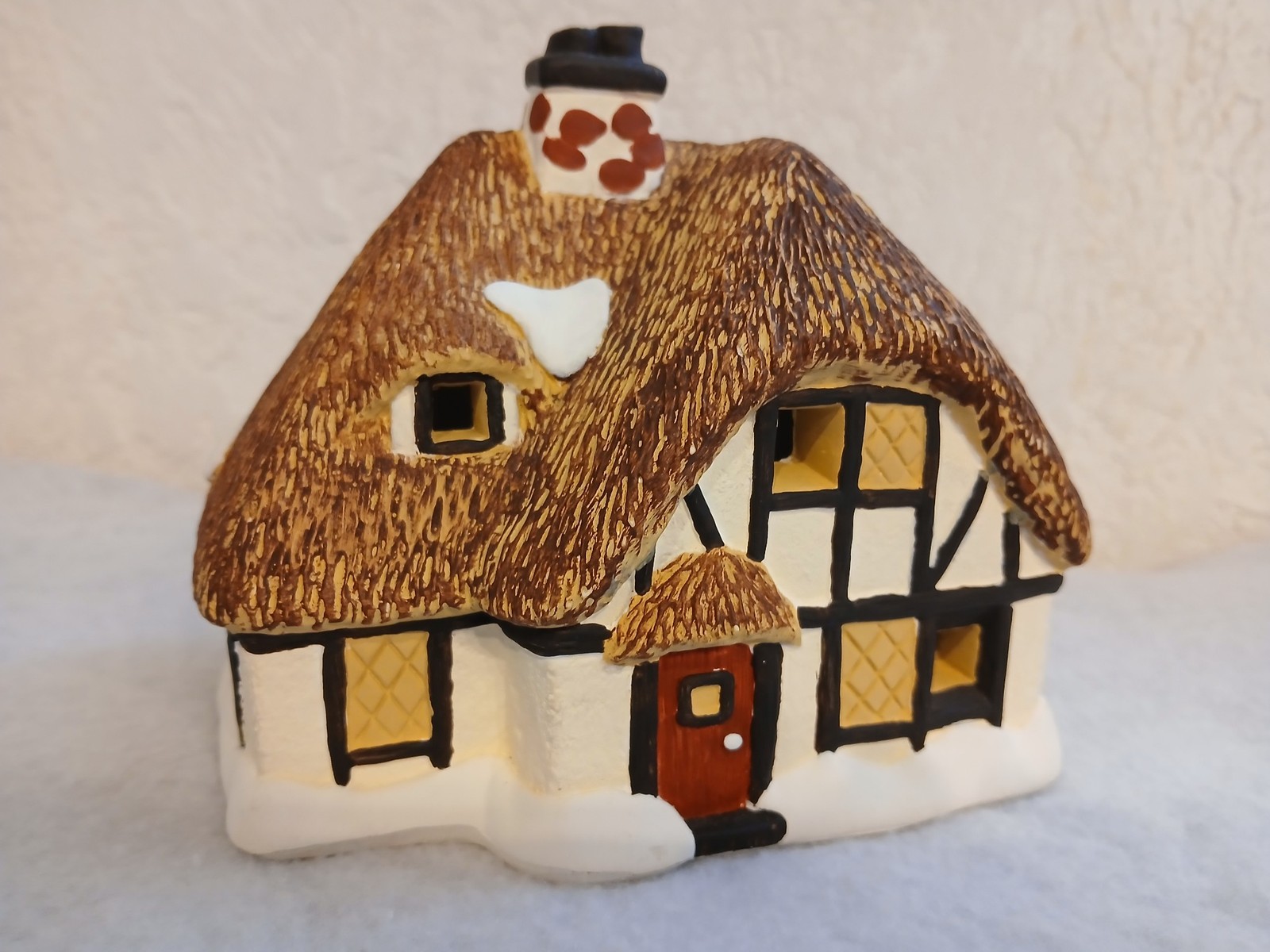 RARE VINTAGE WEE CRAFTS ENGLISH COUNTRY COTTAGE CHRISTMAS VILLAGE HOUSE DECOR