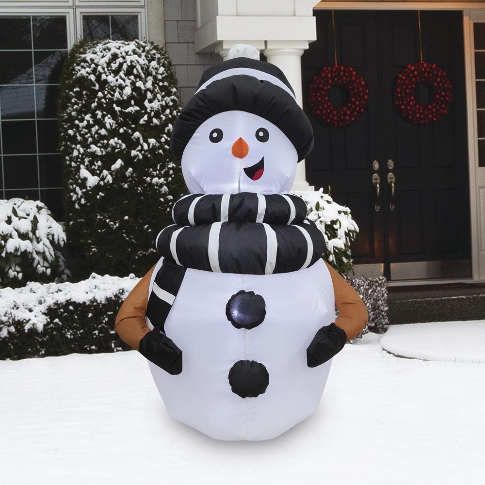 4′ Lighted LED Snowman Christmas Inflatable Fun Holiday Indoor Outdoor Decor