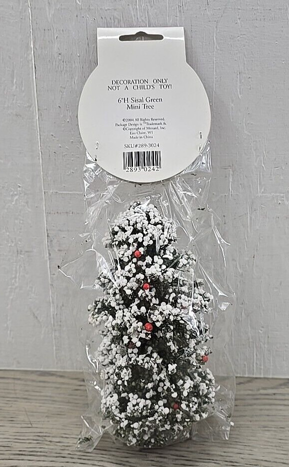 2004 Enchanted Forest 6″ Sisal Green Mini Tree # 289-3024 *NEW*