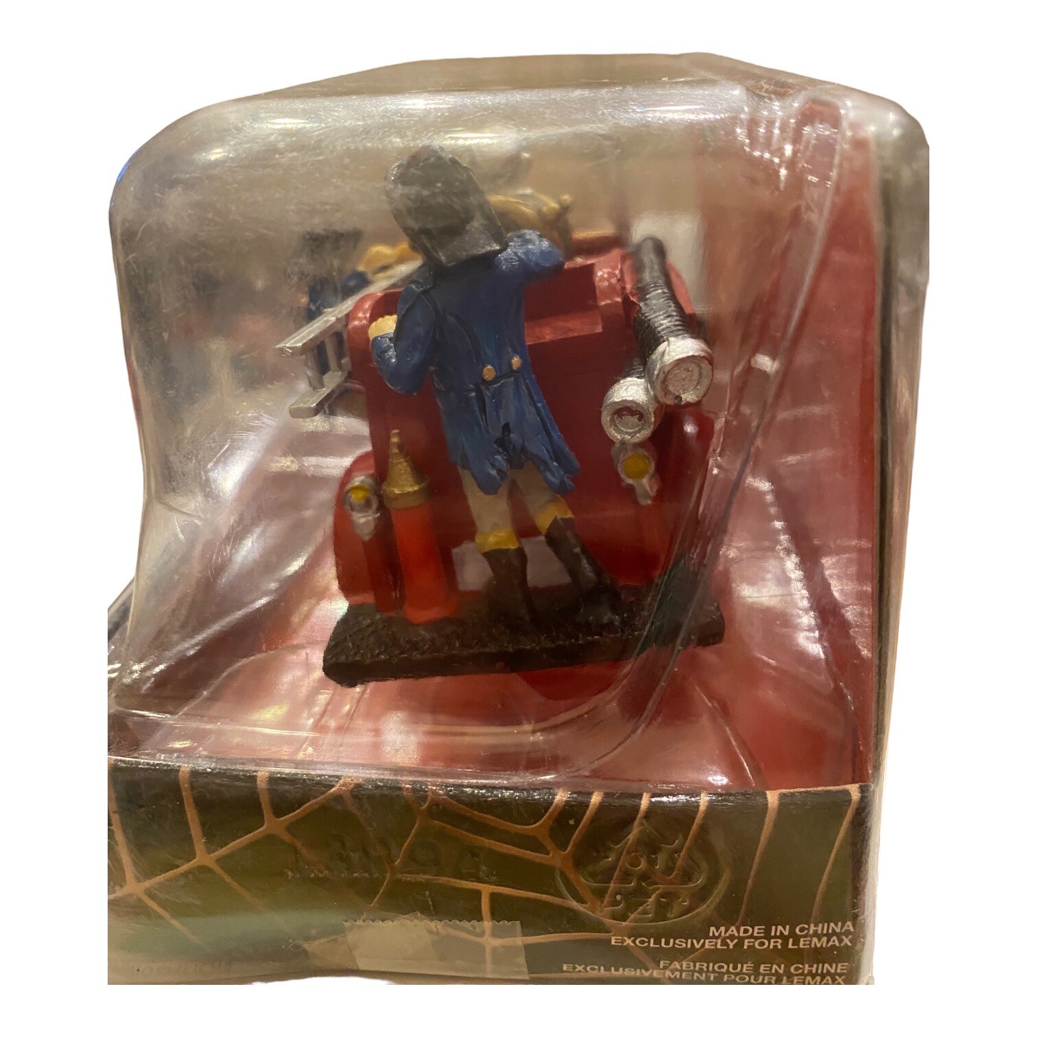 Lemax 13894 GHOSTLY FIREFIGHTERS Spooky Town NEW in Box Fireman Ghost Firetruck