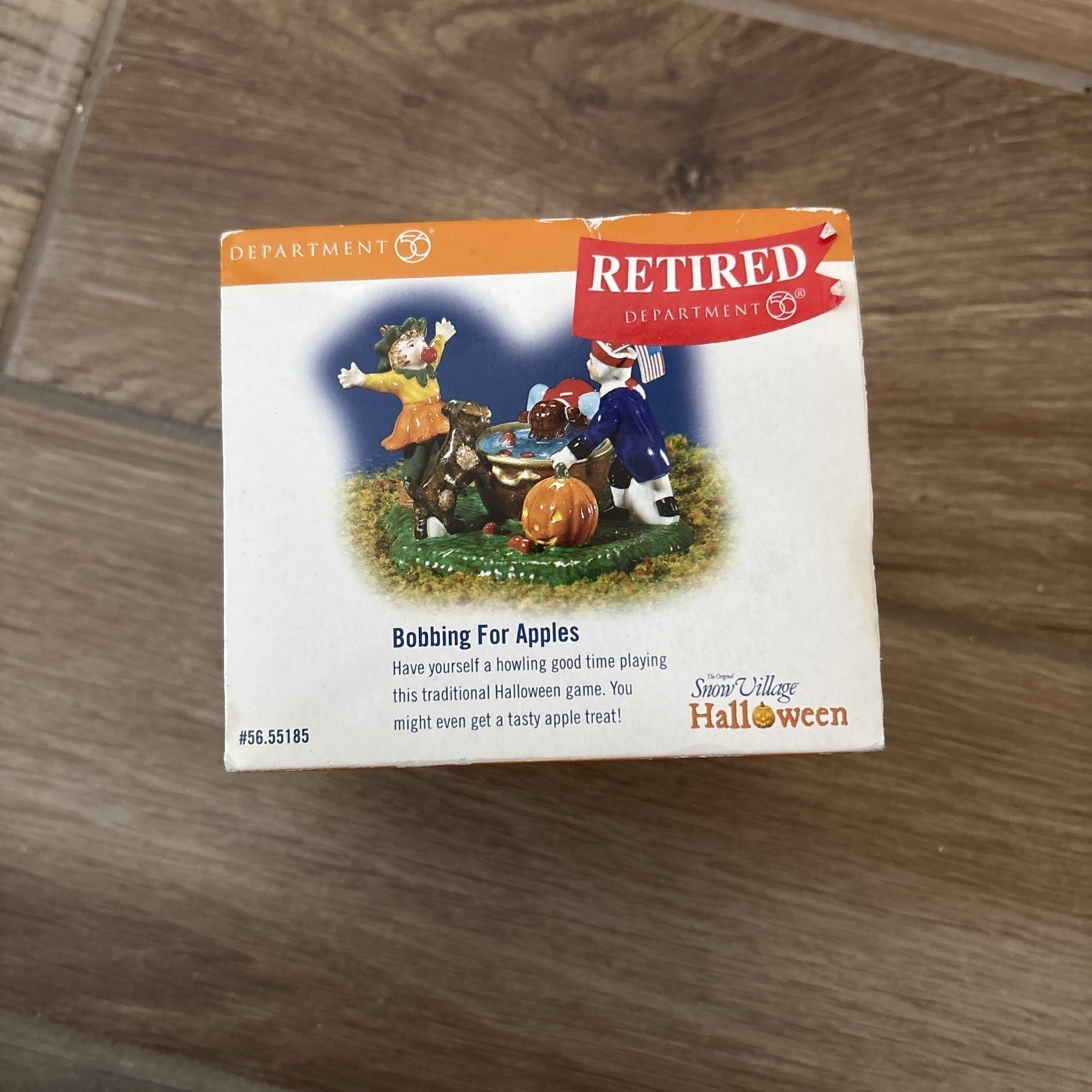 Dept 56 Snow Village Halloween – Bobbing for Apples – New In Box, Sealed