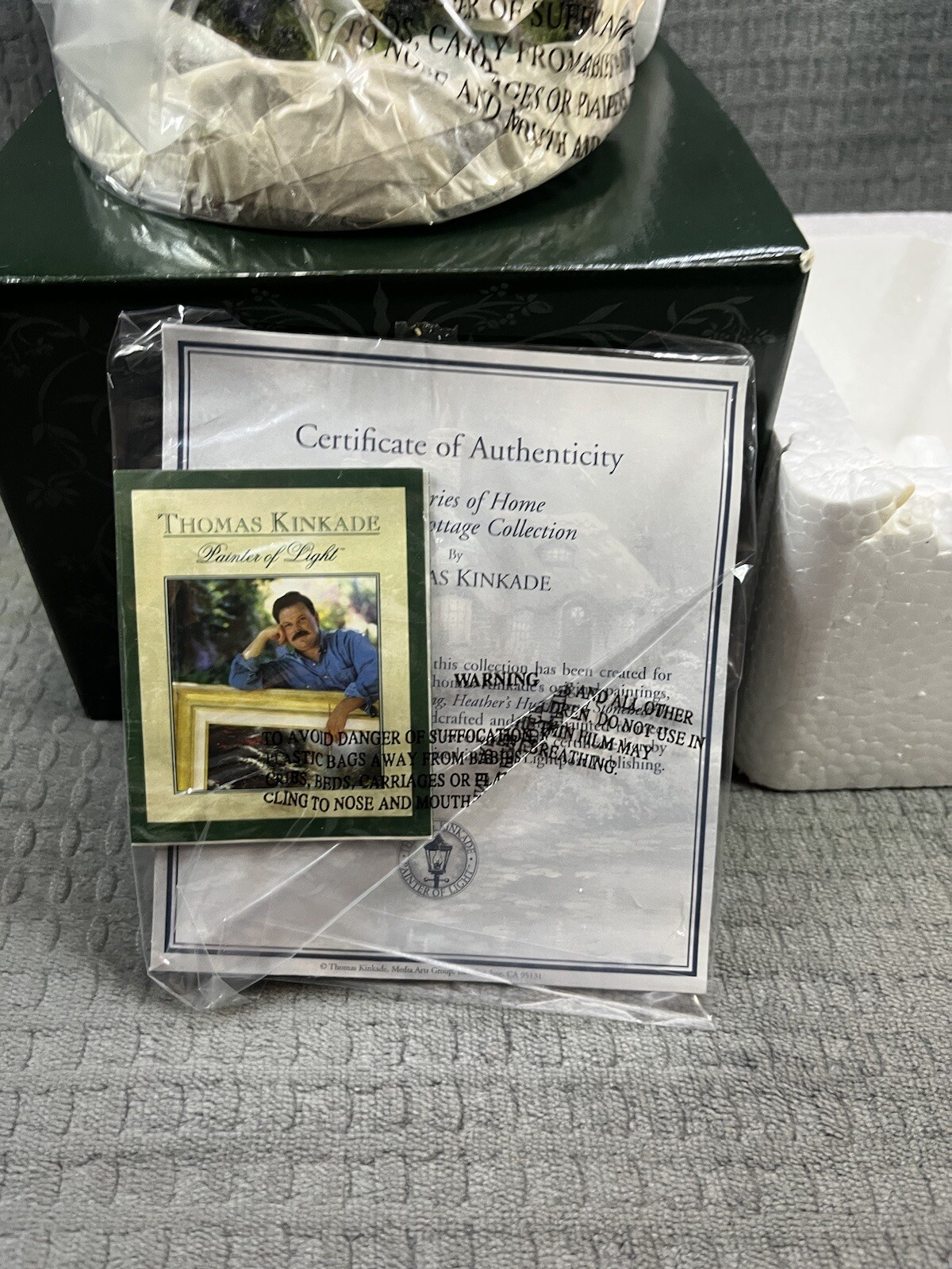 Thomas Kinkade Lighted Cottage Collection Painter Of Light “A Quiet Evening” New