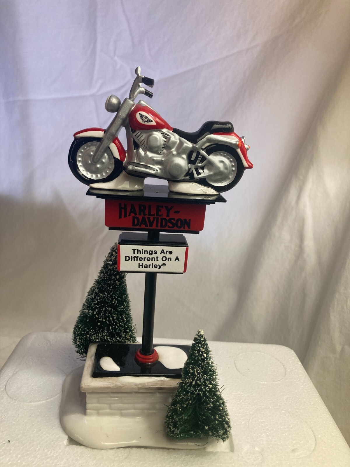 Dept 56 – Harley Davidson Sign -# 54901 two sided, Excellent Condition
