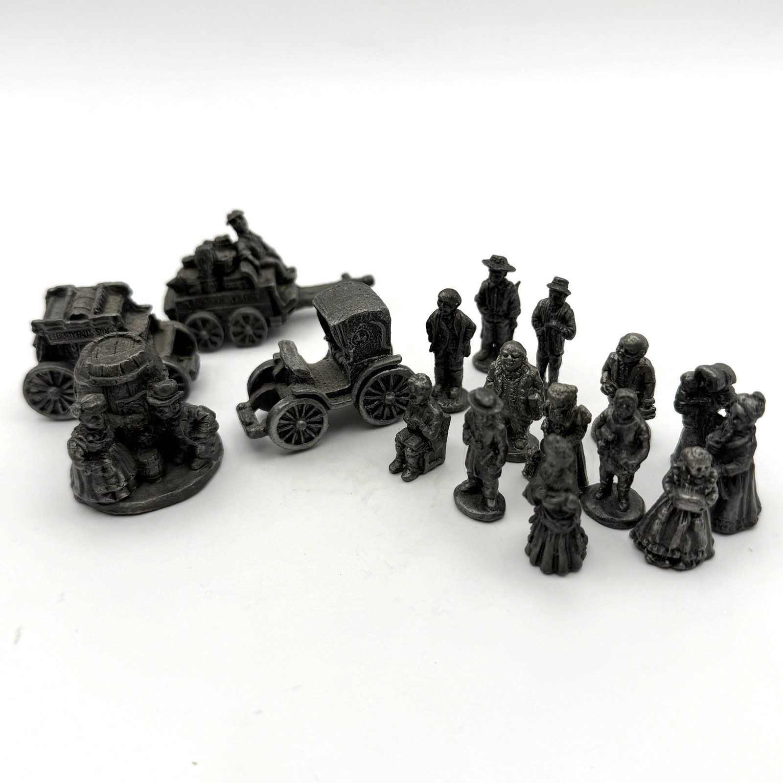 Vintage IRS China Miniature Victorian People Figures Lot of 17