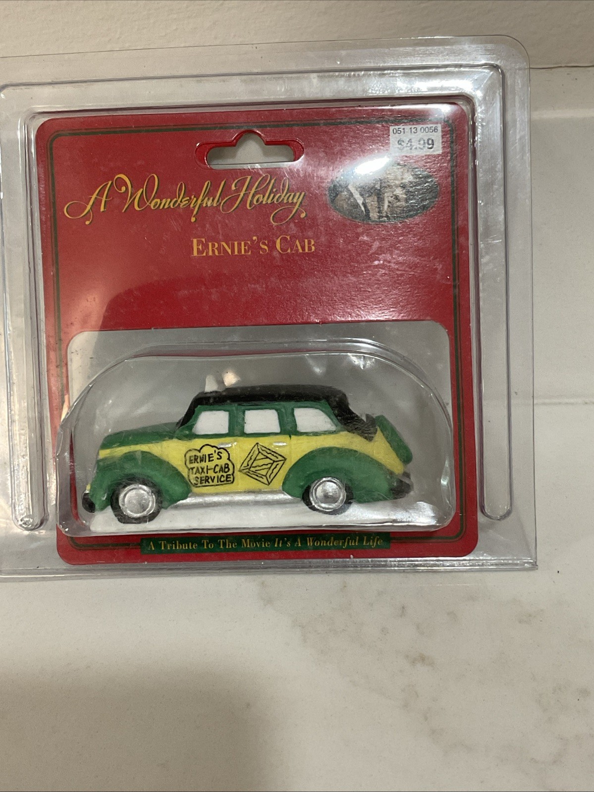 1998 It’s A Wonderful Life Ernie’s Cab Taxi Porcelain Figurine New Sealed