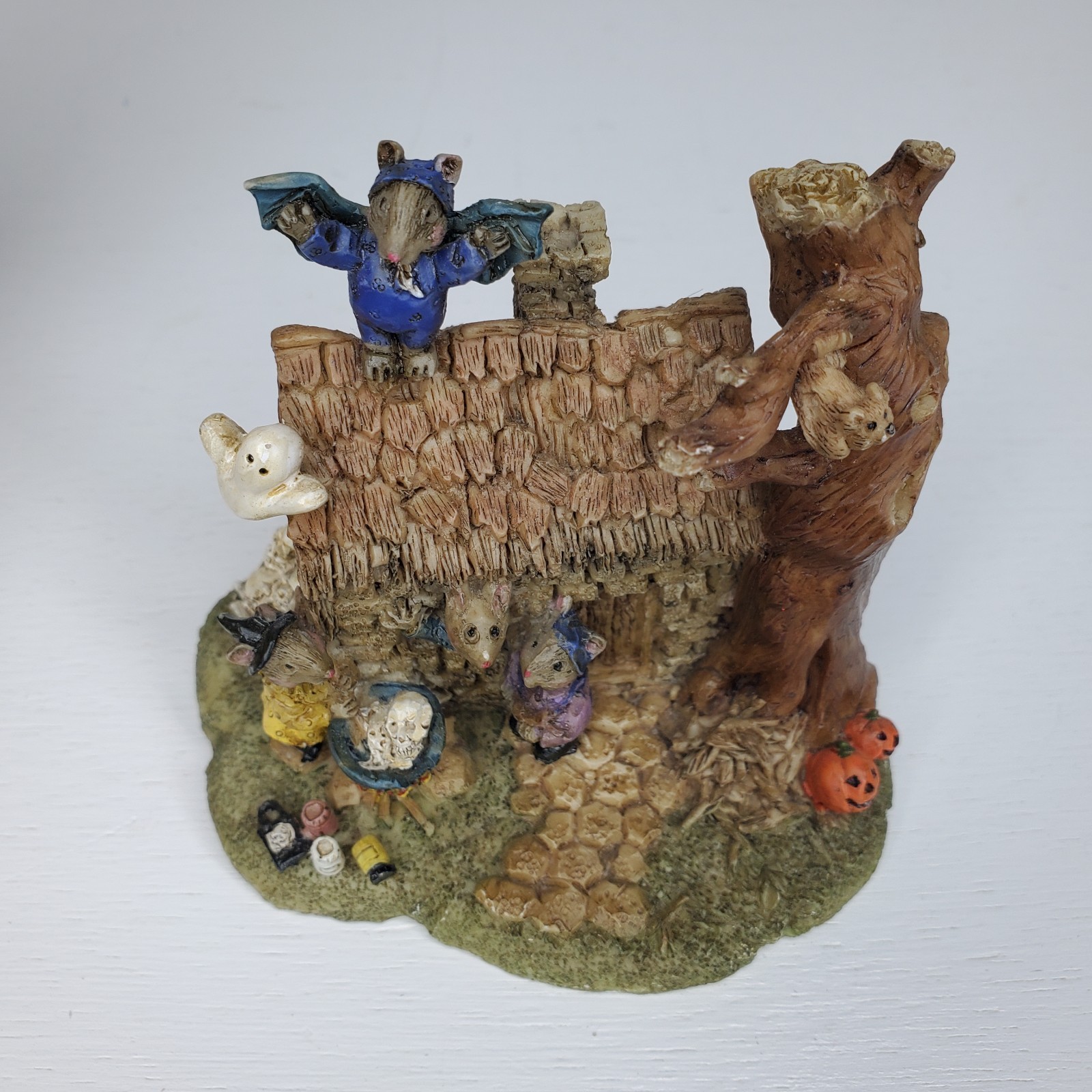 Halloween Mouse Village Resin Mice Pumpkins Skeleton Bats Spiders Ghosts Spooky