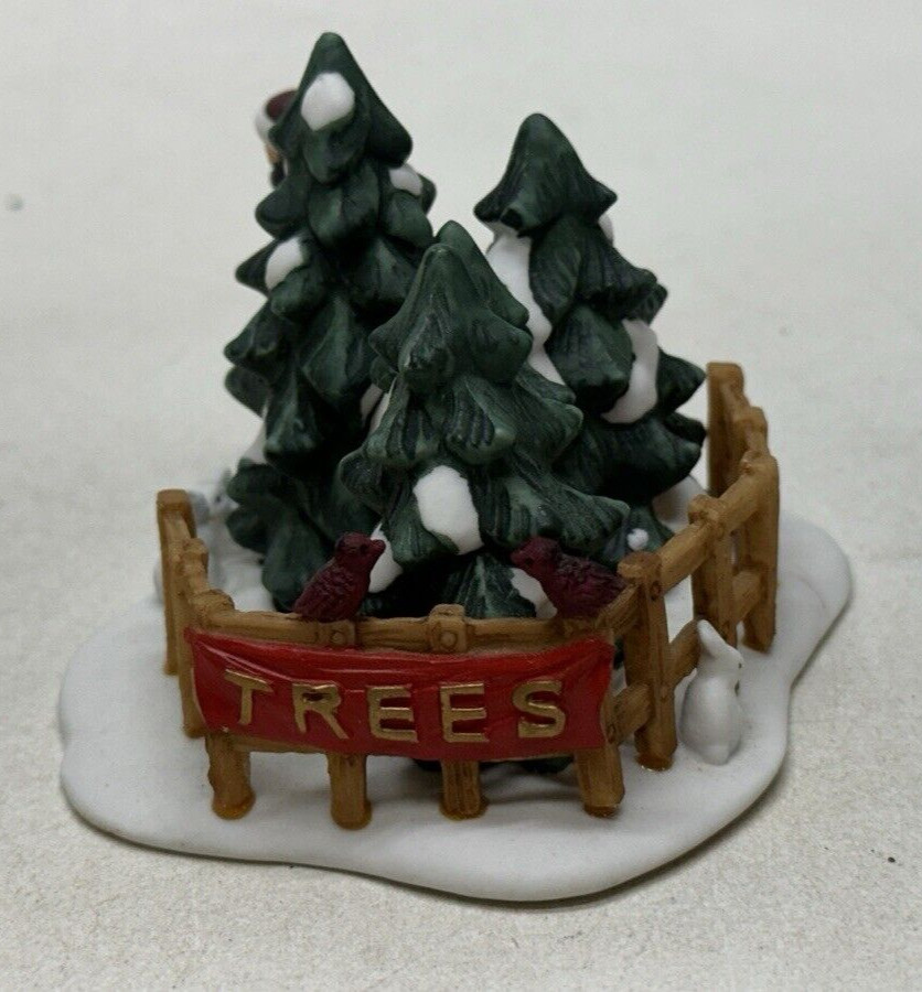 2001 Hershey’s Holiday Village Making Smores Tree Lot Christmas Figurine 2 LOT