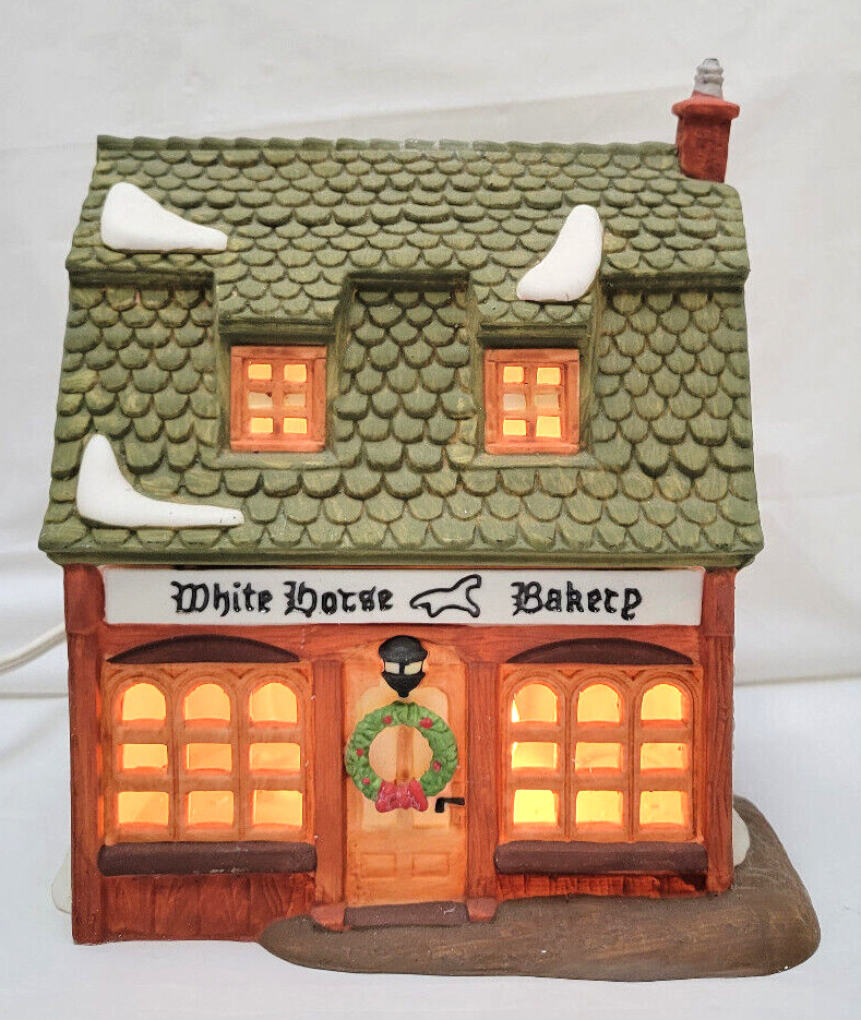 Vintage Dept 56 Dickens’ Village Series WHITE HORSE BAKERY #59269 Retired-Lot A
