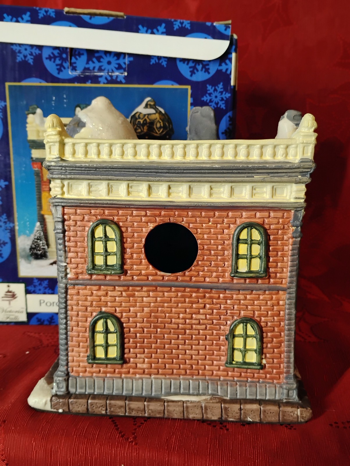Victoria Falls Collector Series 5 Porcelain Lighted Theater W/Box W/Lighting