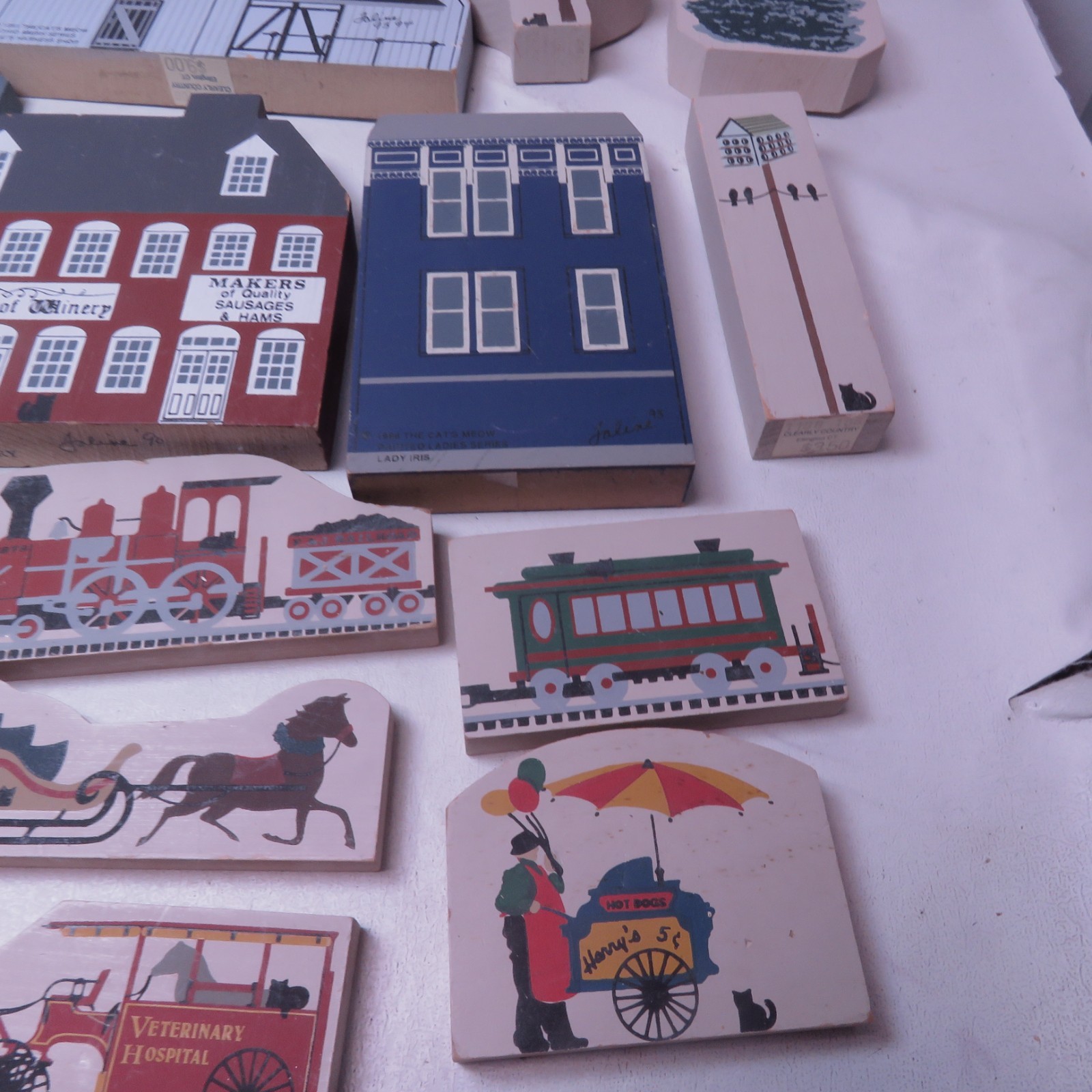 Lot of 40 Pieces The Cat’s Meow Village From Different Series/ Year Late 1980s