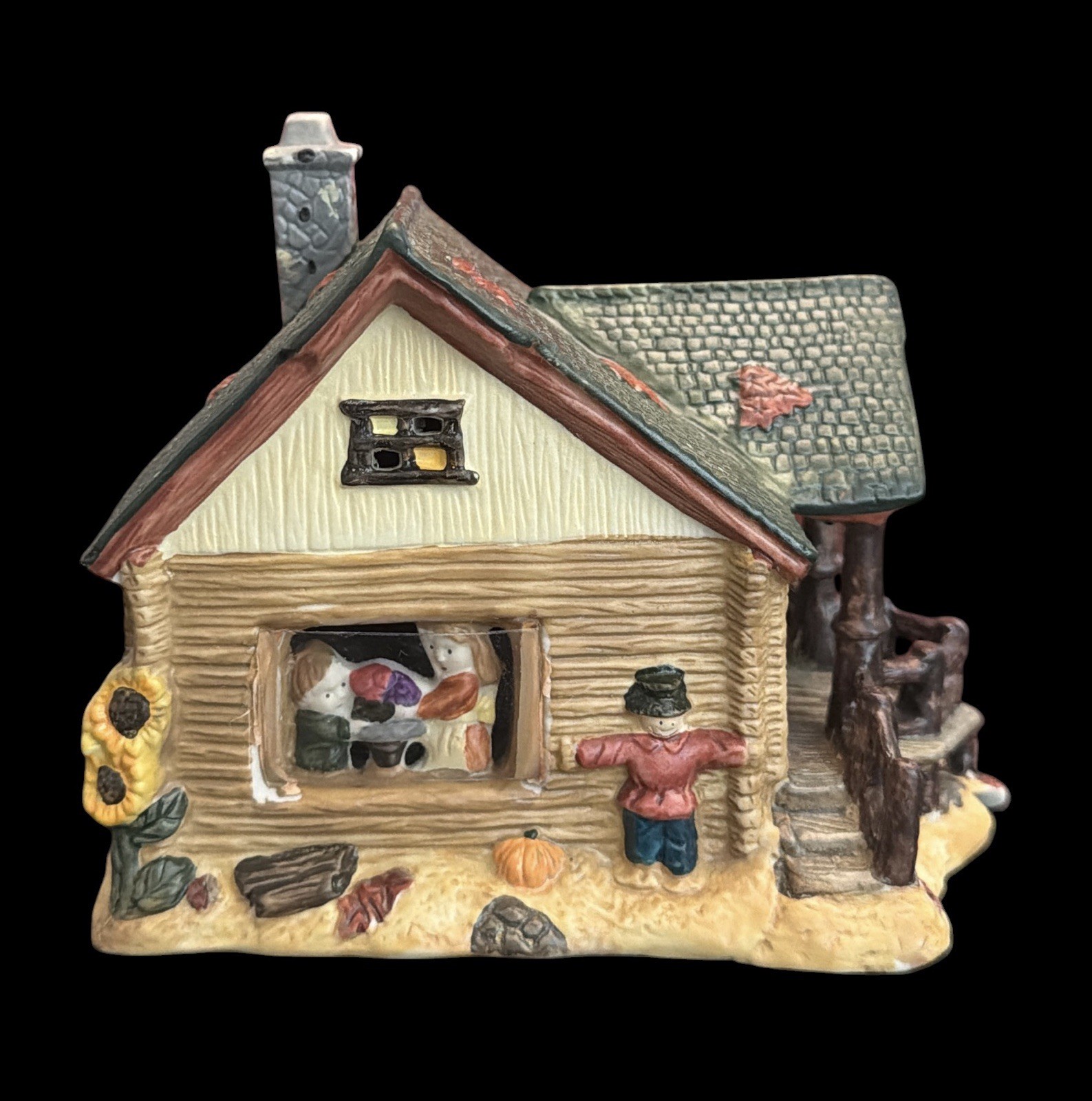 Autumn Grove Harvest Village Replacement Cabin Only Fall Granny Chic Decor 5”