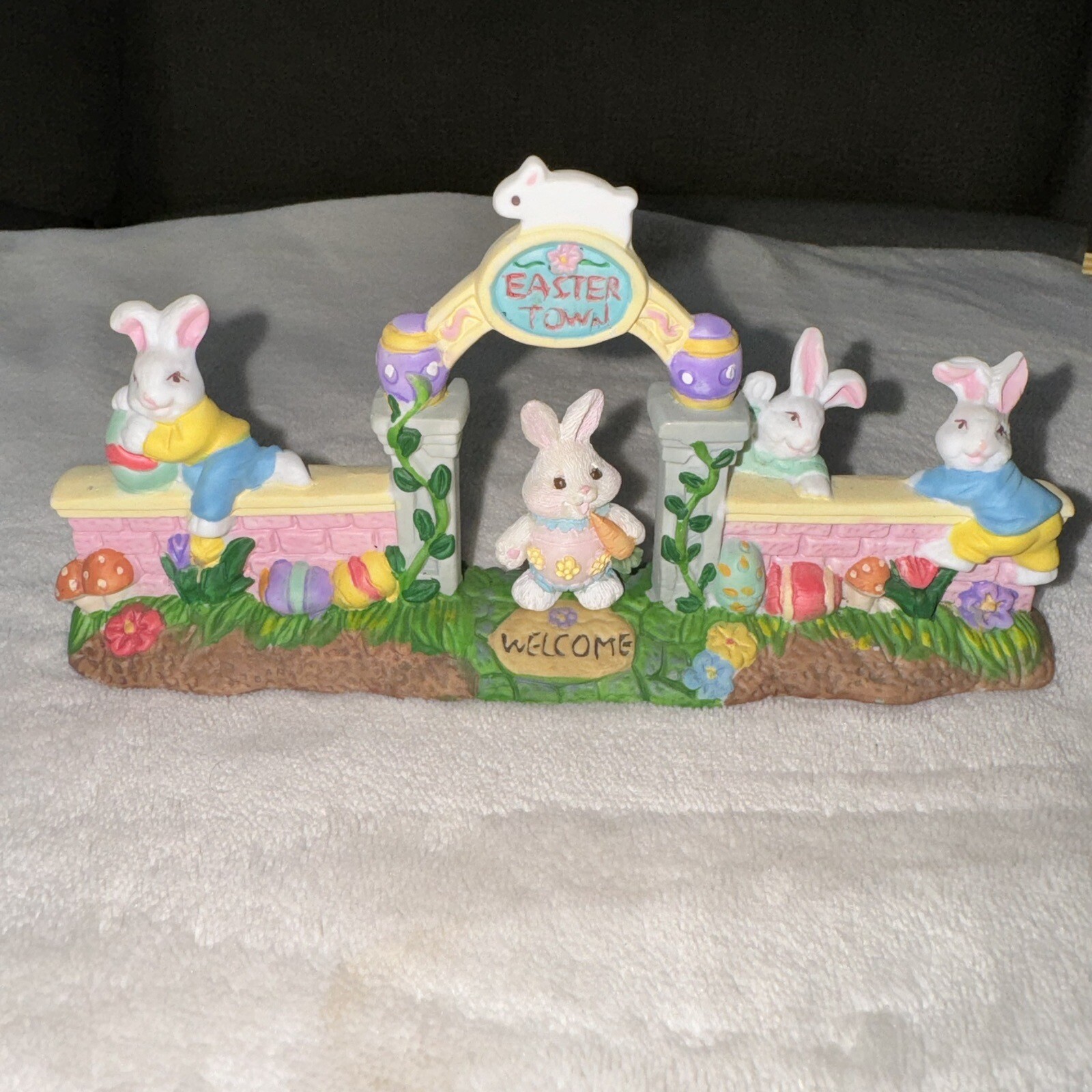 Cottontale Cottages Gateway Porcelain Easter Town Village Diorama Decorations