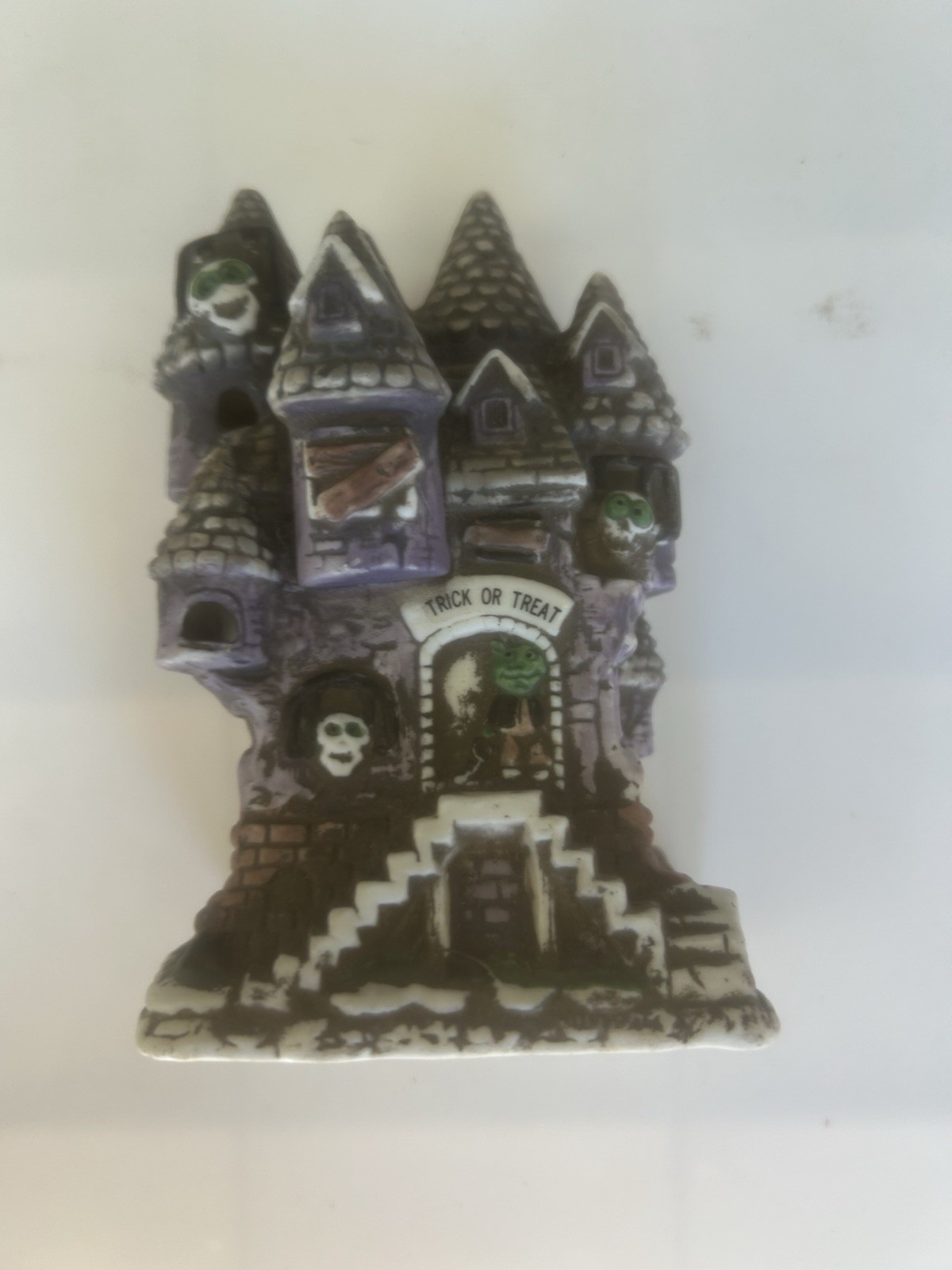Mini Haunted House Light Skeletons Monster Porcelain Unbranded 5.5 x 3 inches