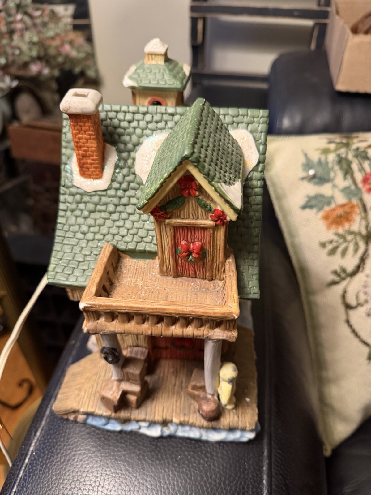 VTG Christmas Village ’04 Jonah’s Boat Recovery Collectible Coastal Lake