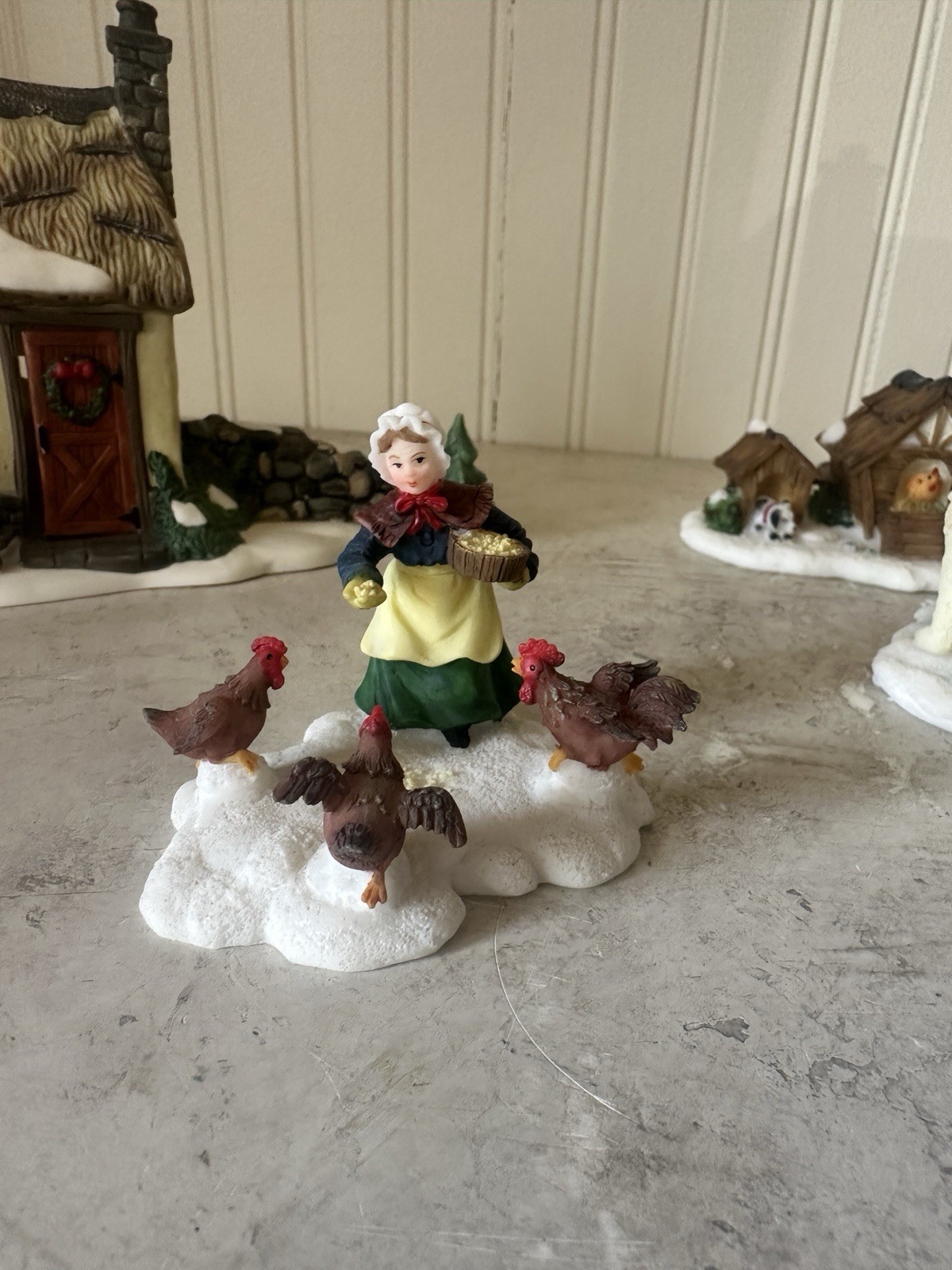O’Well Christmas Village Accessories People Pond Farm Animals Figurines Med & Lg