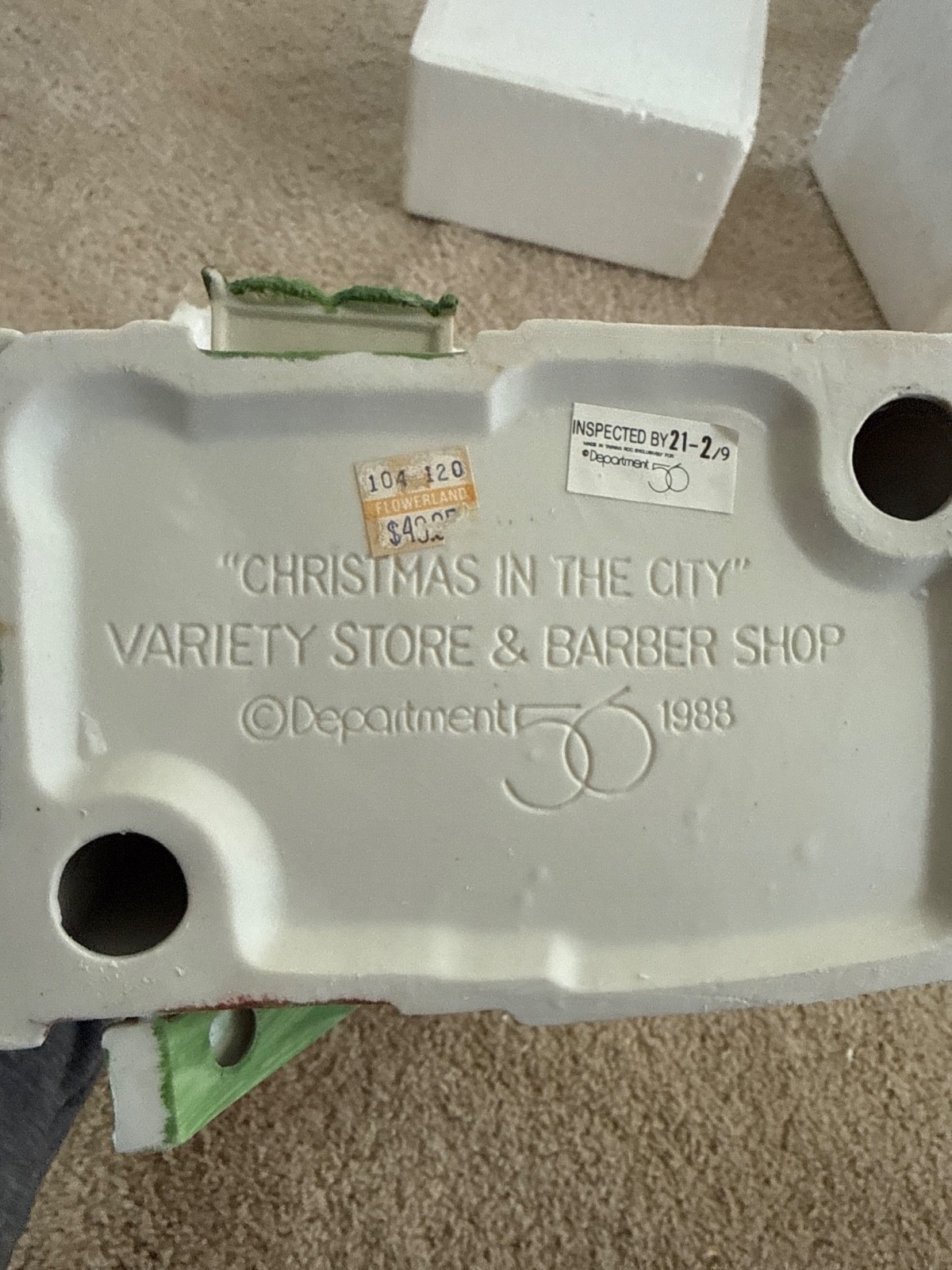 Dept 56 Christmas in the City VARIETY STORE AND BARBER SHOP 59722