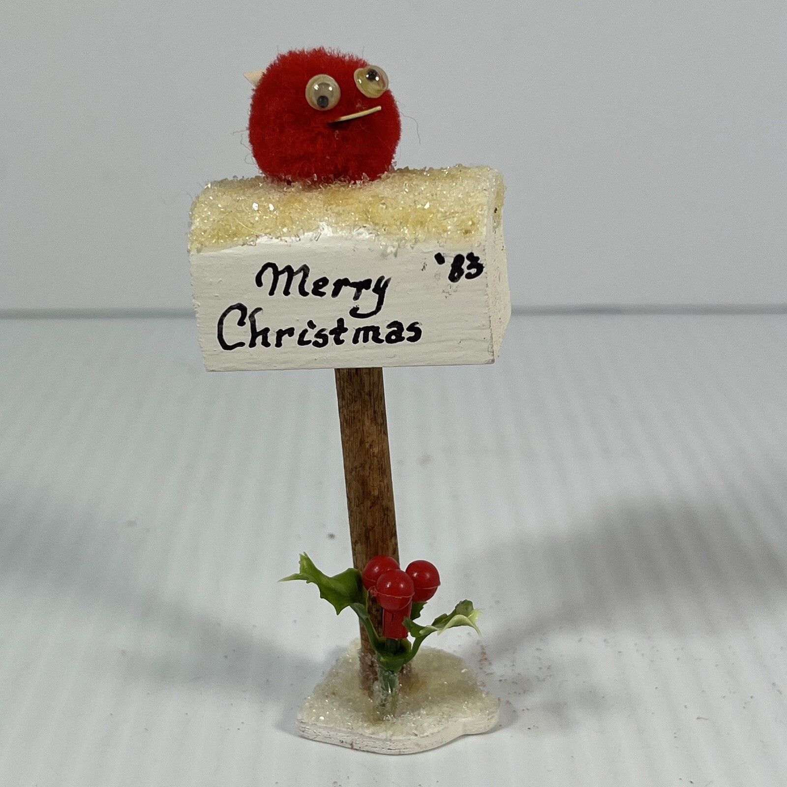 Vintage Miniature Mailbox and Redbird marked Nashville Tennessee 1983 Handmade