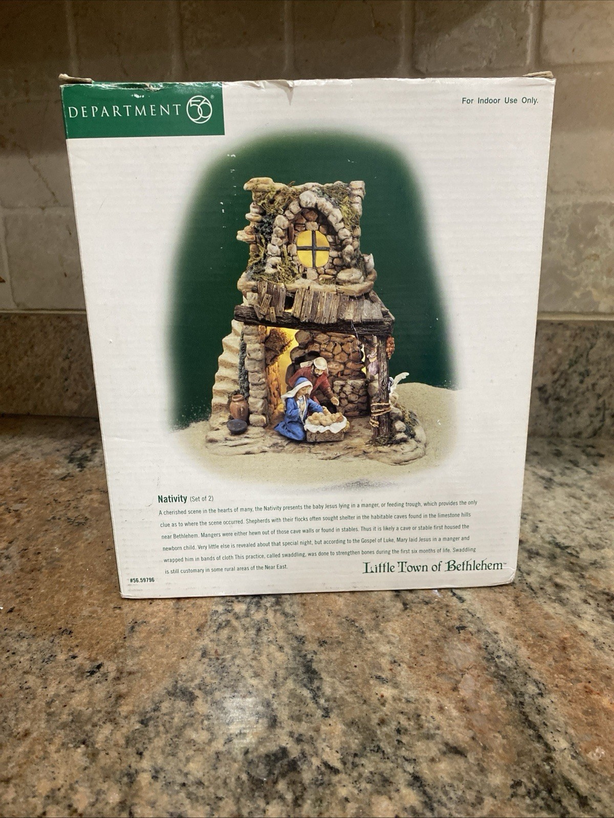 Dept 56 Little Town of Bethlehem Holy Land Manger Nativity Scene Set 59796