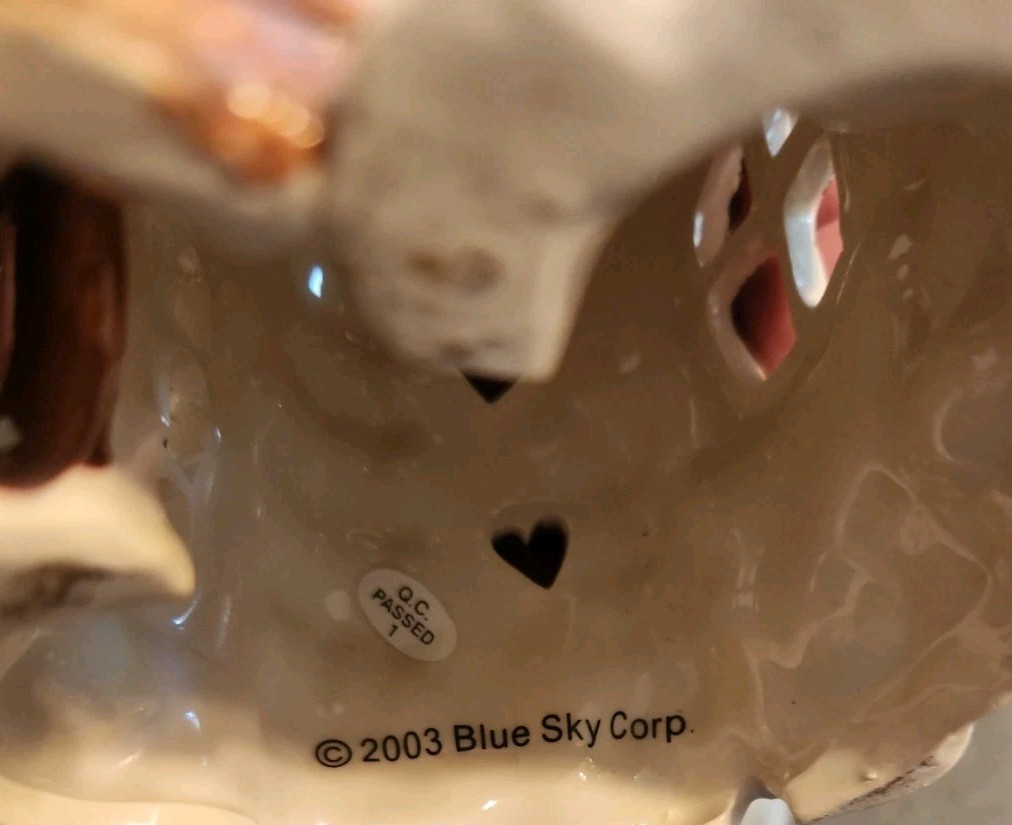 Blue Sky Grandma’s Candy Shop Gingerbread House Tea Light Vntg 2003 2 Chips