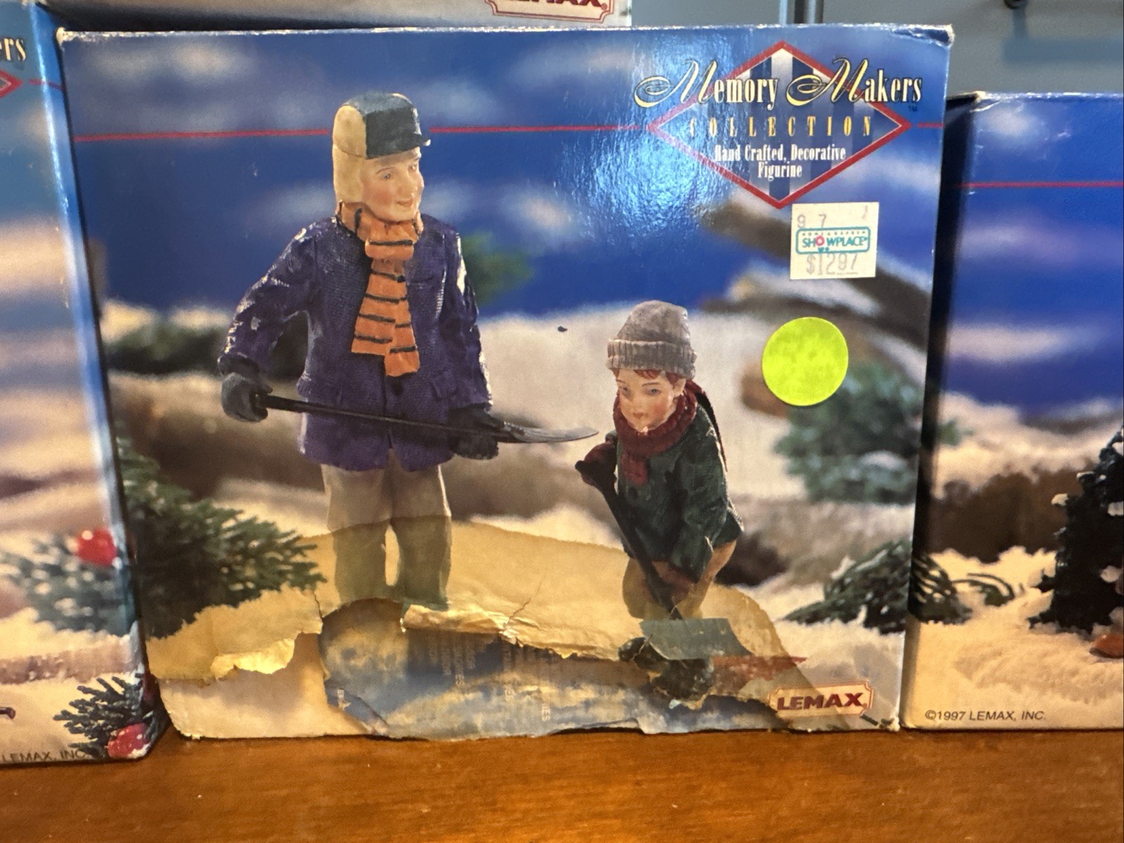 Lot Of 7 Lemax Village Collection 1997 “Street Side Trio” Memory Makers