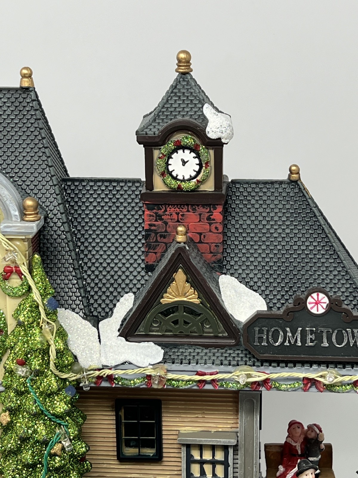 Home Elements Christmas Hometown Animated LED Train Station Musical READ VIDEO