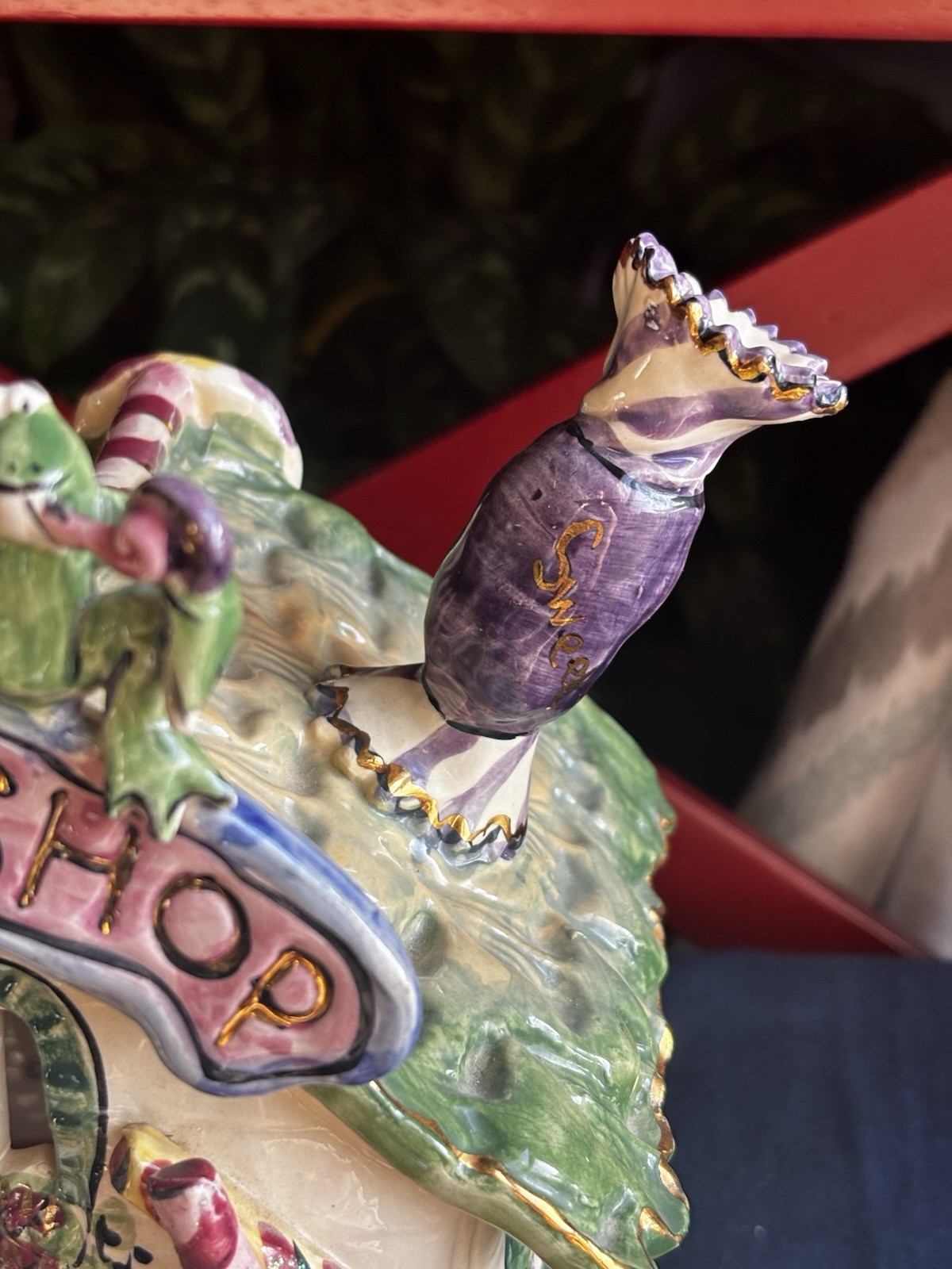 Blue Sky Clay Works Heather Goldminc 2002 Candy Shop W/base Excellent Whimsical