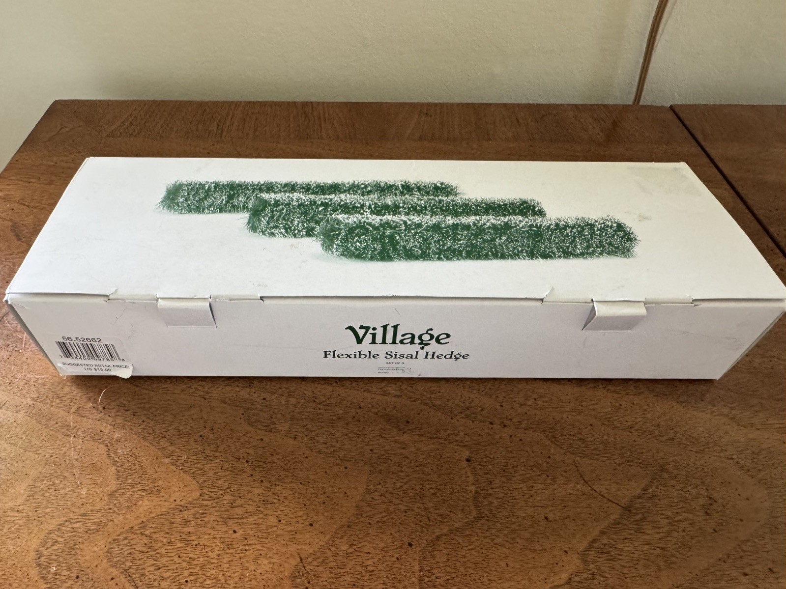 Department 56 Village “Flexible Sisal Hedge” (Set of 3) #52596 New In Box