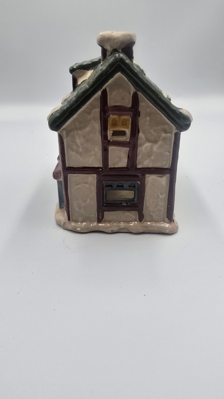 Vintage Christmas Village Bakery House Figurine Preowned B9