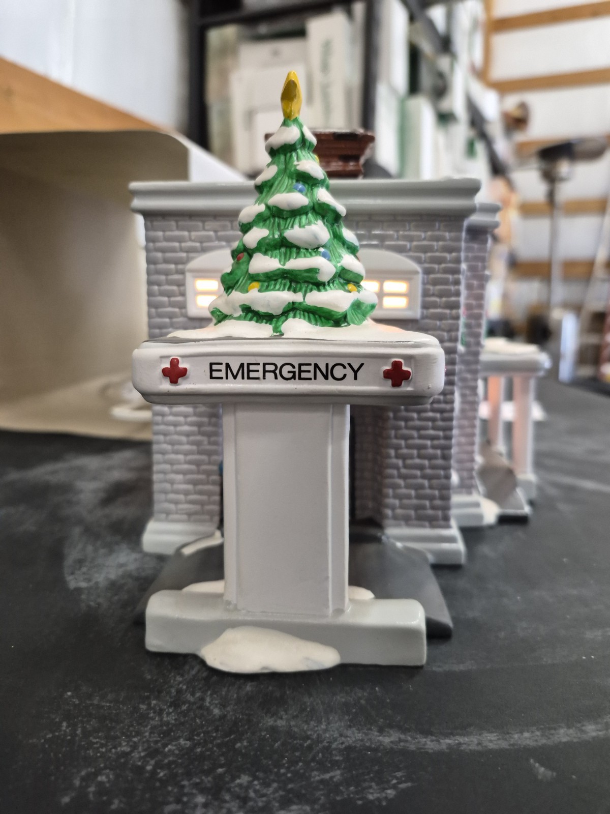 Depart 56 Original Snowy Hills Hospital Retired Snow Village, Beautiful