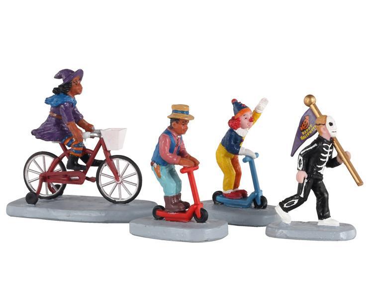 Lemax Spooky Town 2021 SPOOKY CELEBRATION 4pc #12001 NRFP skeleton witch clown*