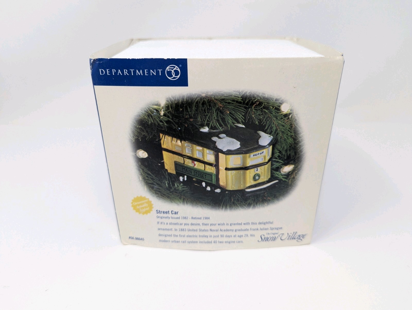 Dept 56 Original Snow Village, Street Car Trolley Ornament