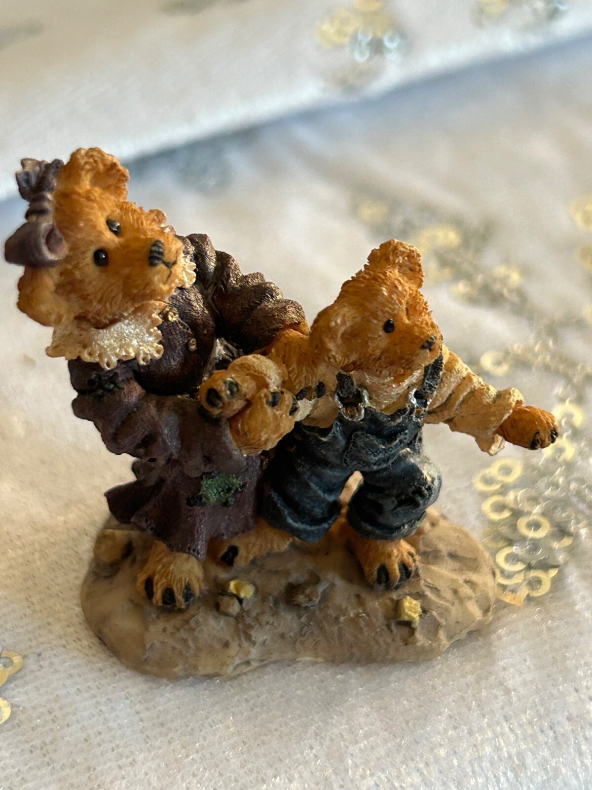Boyds Town Village Momma Timmy Bear Figurine 2000 TBC Vintage Collectible Small