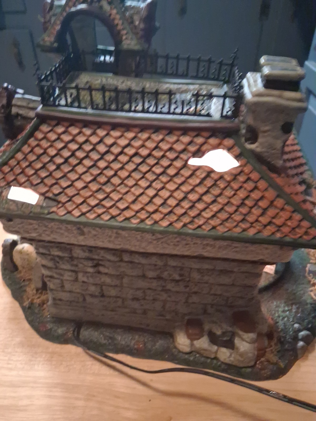 Vintage Dept 56 Snow Village Halloween Rest In Peace Tombstones Haunted. Nice