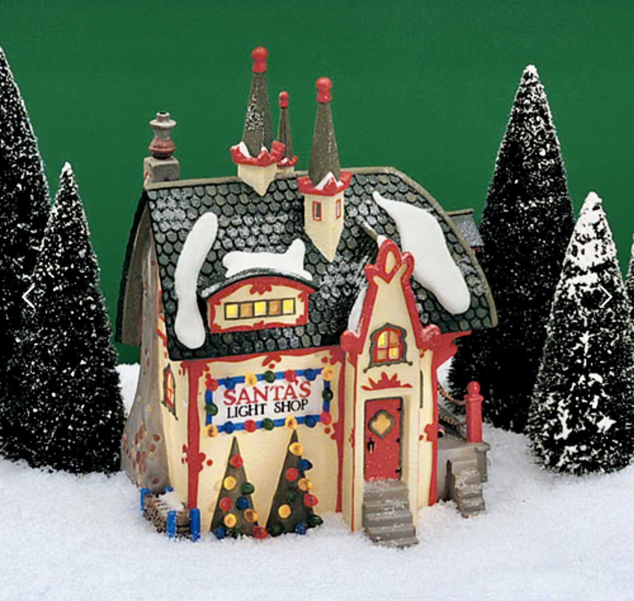 RARE RETIRED Department 56 North Pole SANTA’S LIGHT SHOP NEW