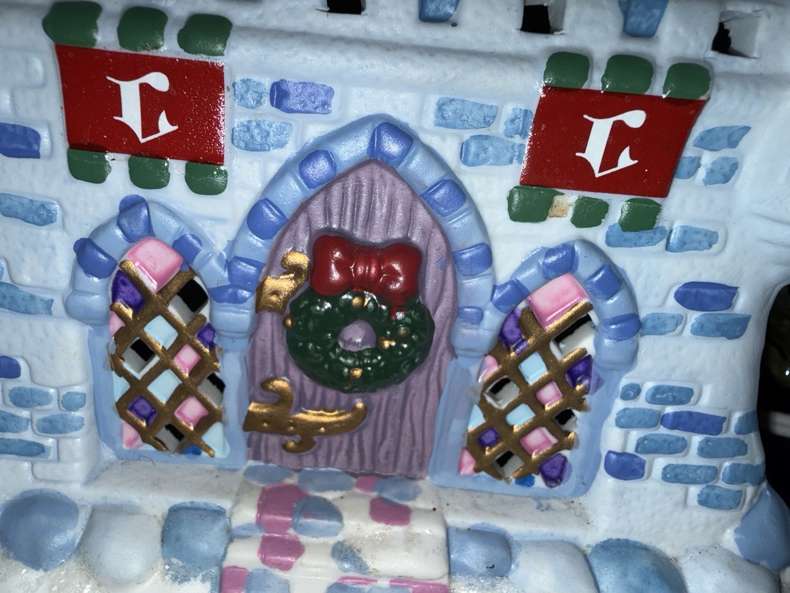 Disney Princess Christmas Village Cinderella Castle Light Up 2005 Brass Key