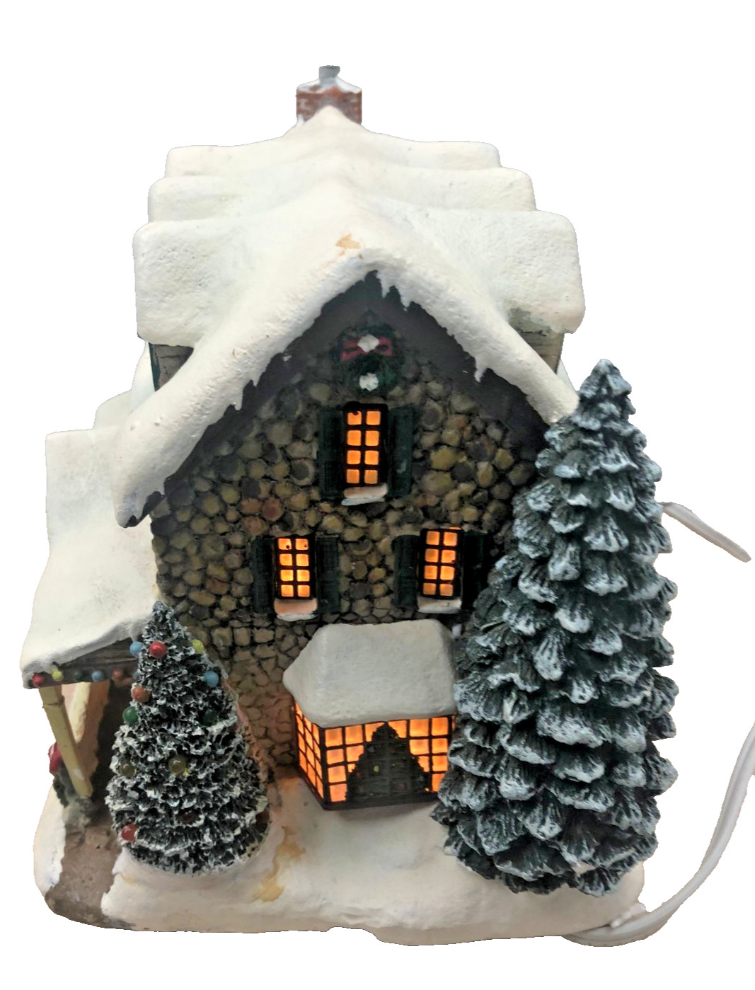 2000 Thomas Kinkade Hawthorne Village From the Heart Gifts Christmas House wCord