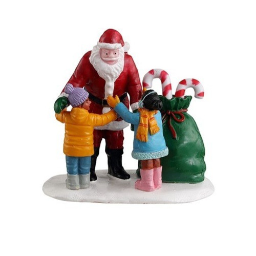 Lemax 2023 Santa Gets A Hug General Product #32211 NIP Christmas Village