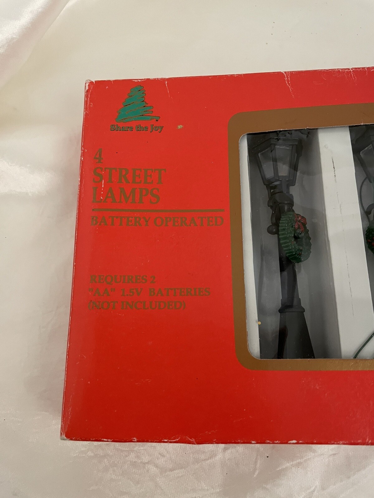 Share The Joy Christmas 4 Street Light Lamps, Battery Operated.
