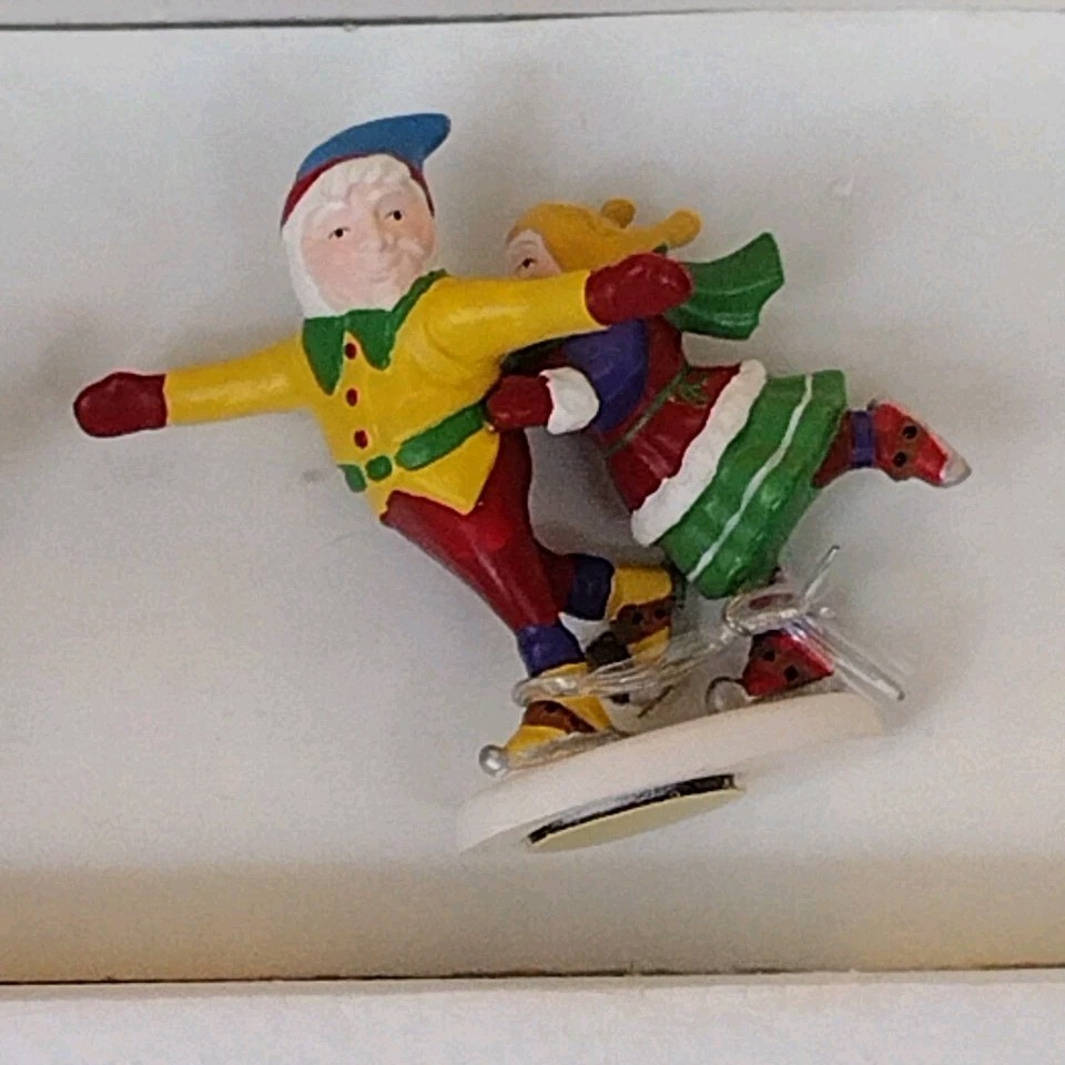 Department 56 Elves On Ice Set of 4 for Village Animated Skating Pond