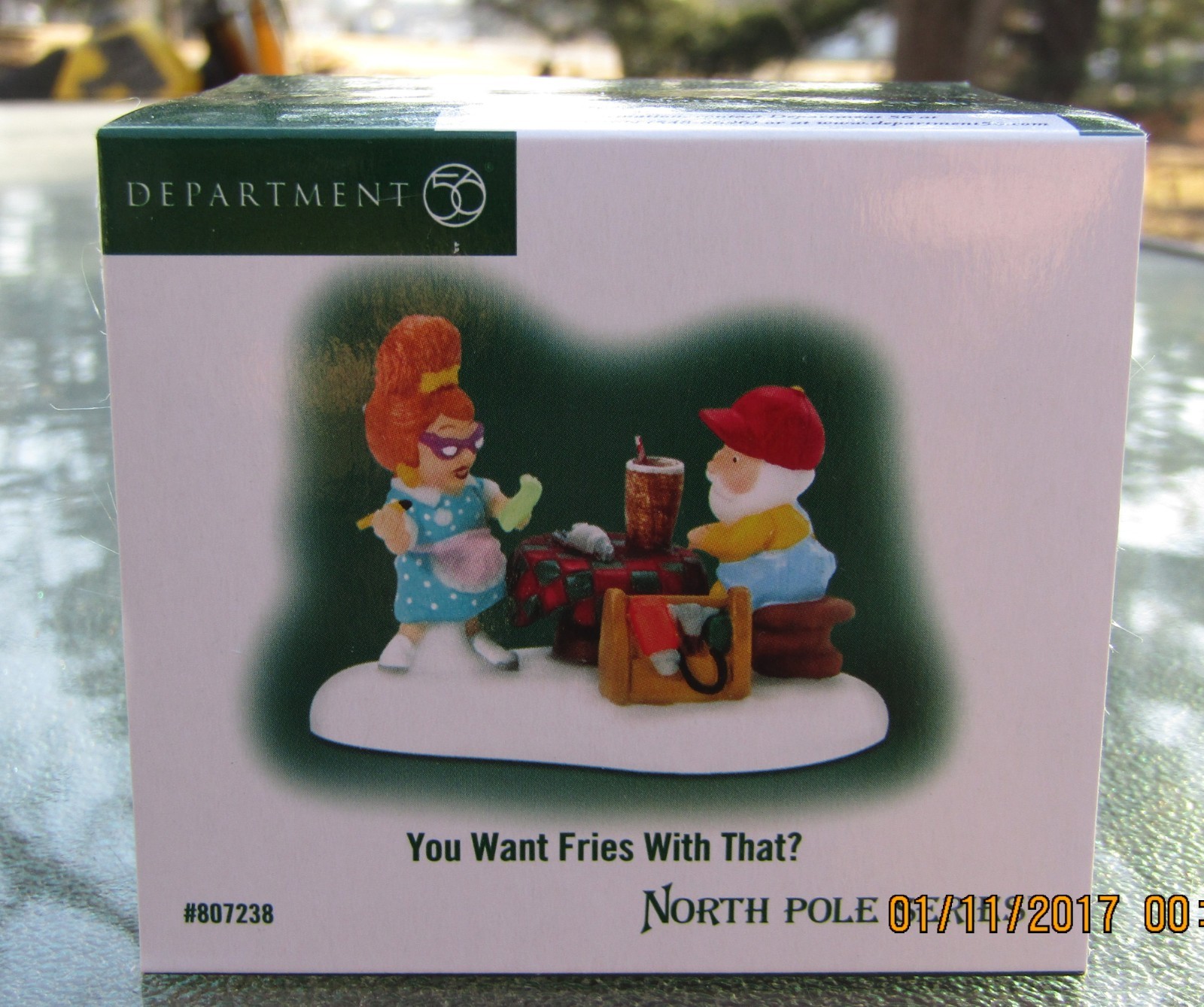 2008 Department 56 North Pole Series #807238 YOU WANT FRIES WITH THAT? Unused