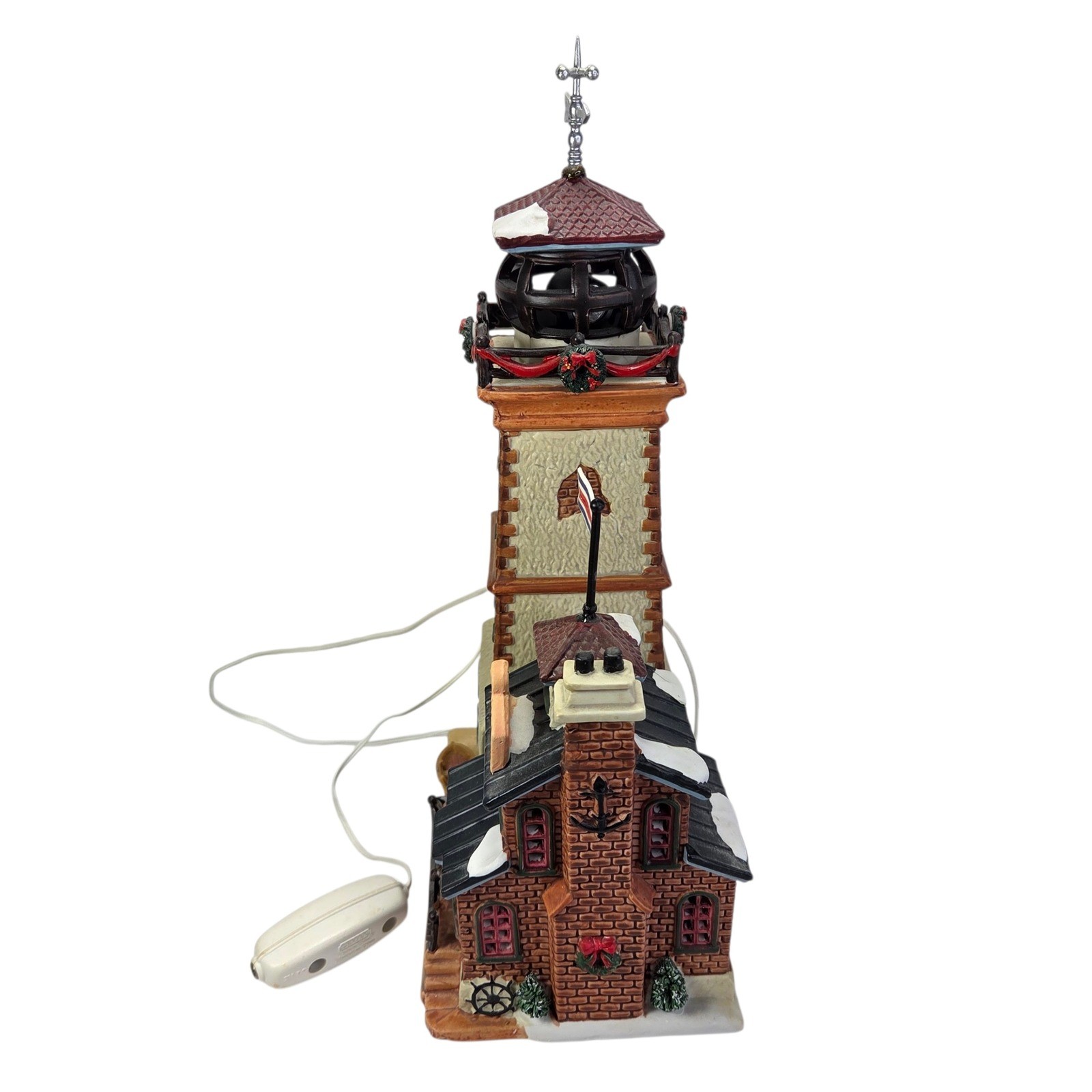 Lemax Maritime Lighthouse Museum Christmas Village Rotating Light Nautical Video