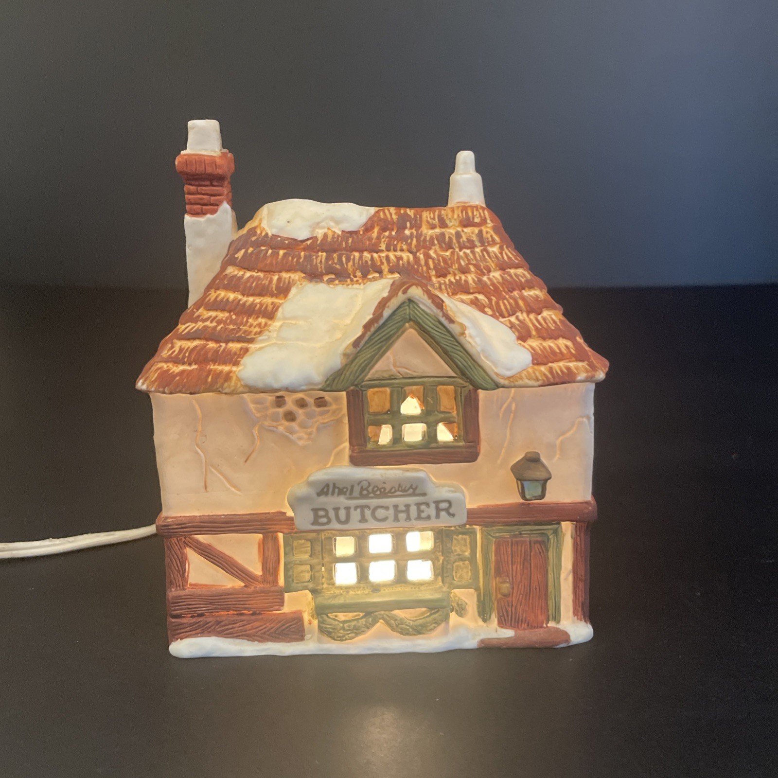 Dept 56 Dickens Village Abel Beesley ButcherWith Light, Unboxed