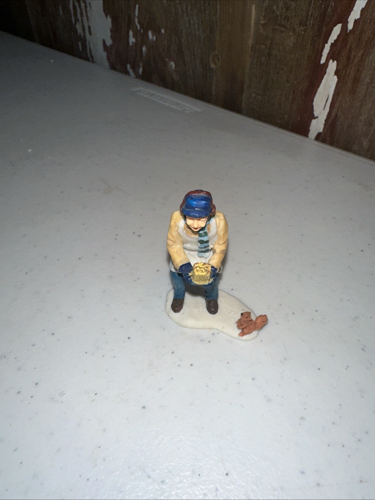 Lemax Vintage Christmas Village Gift For Squirrel Figurine Village Man
